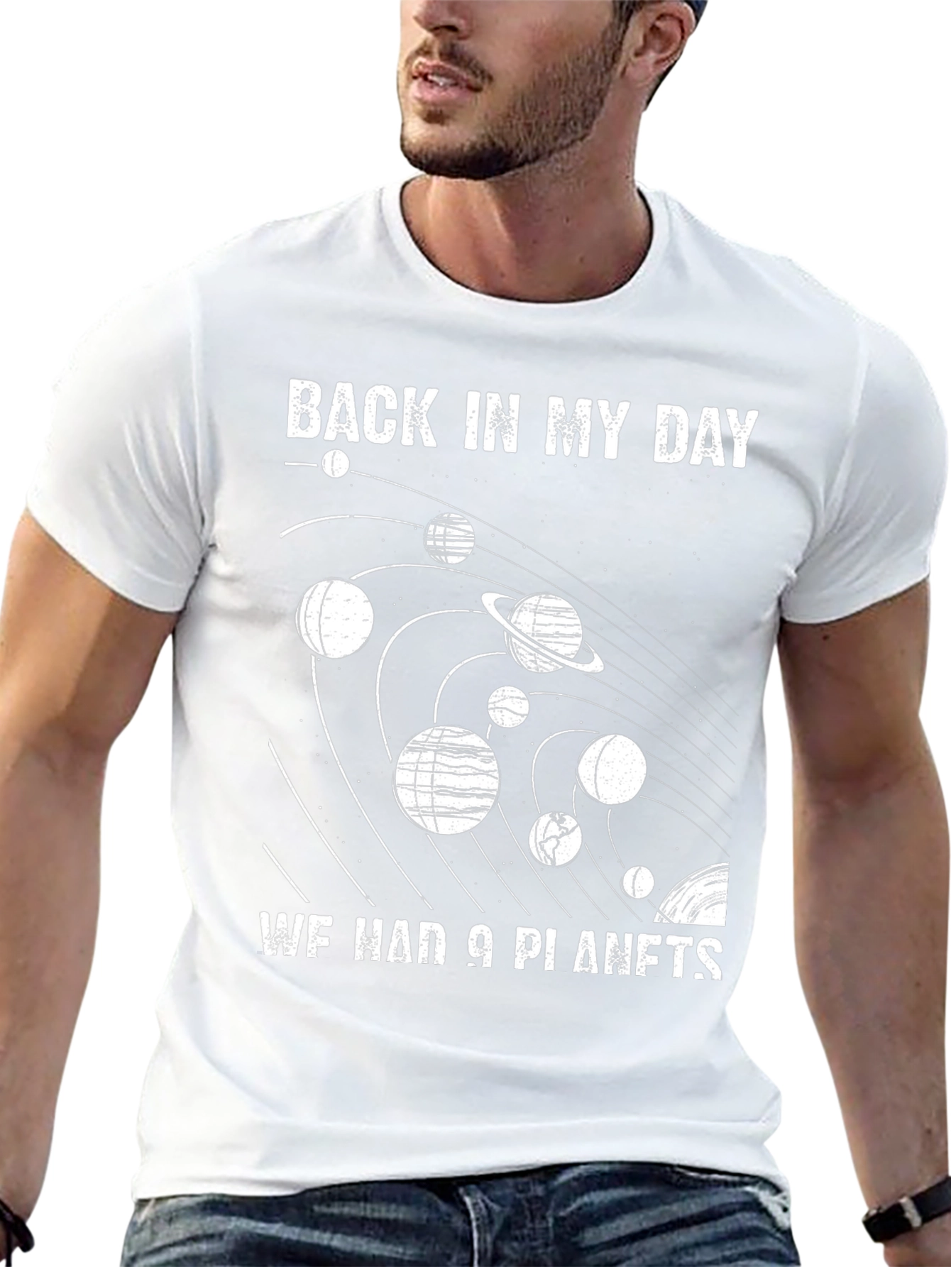 Retro 9 Planets Graphic Tee