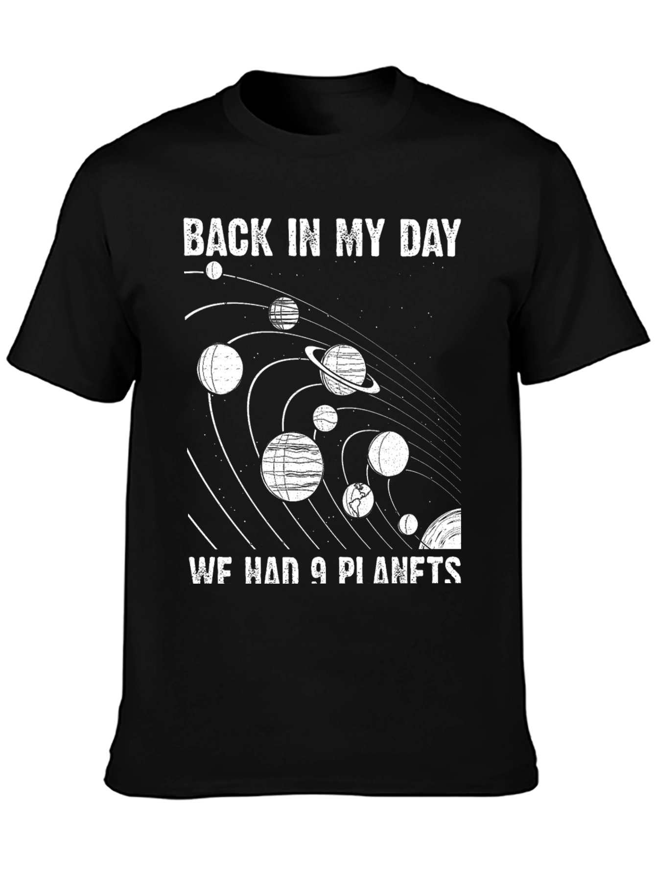 Retro 9 Planets Graphic Tee