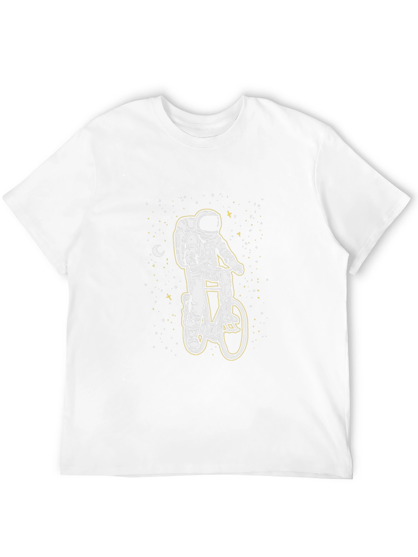 Astronaut Biker Graphic T-Shirt - Space Adventure Tee