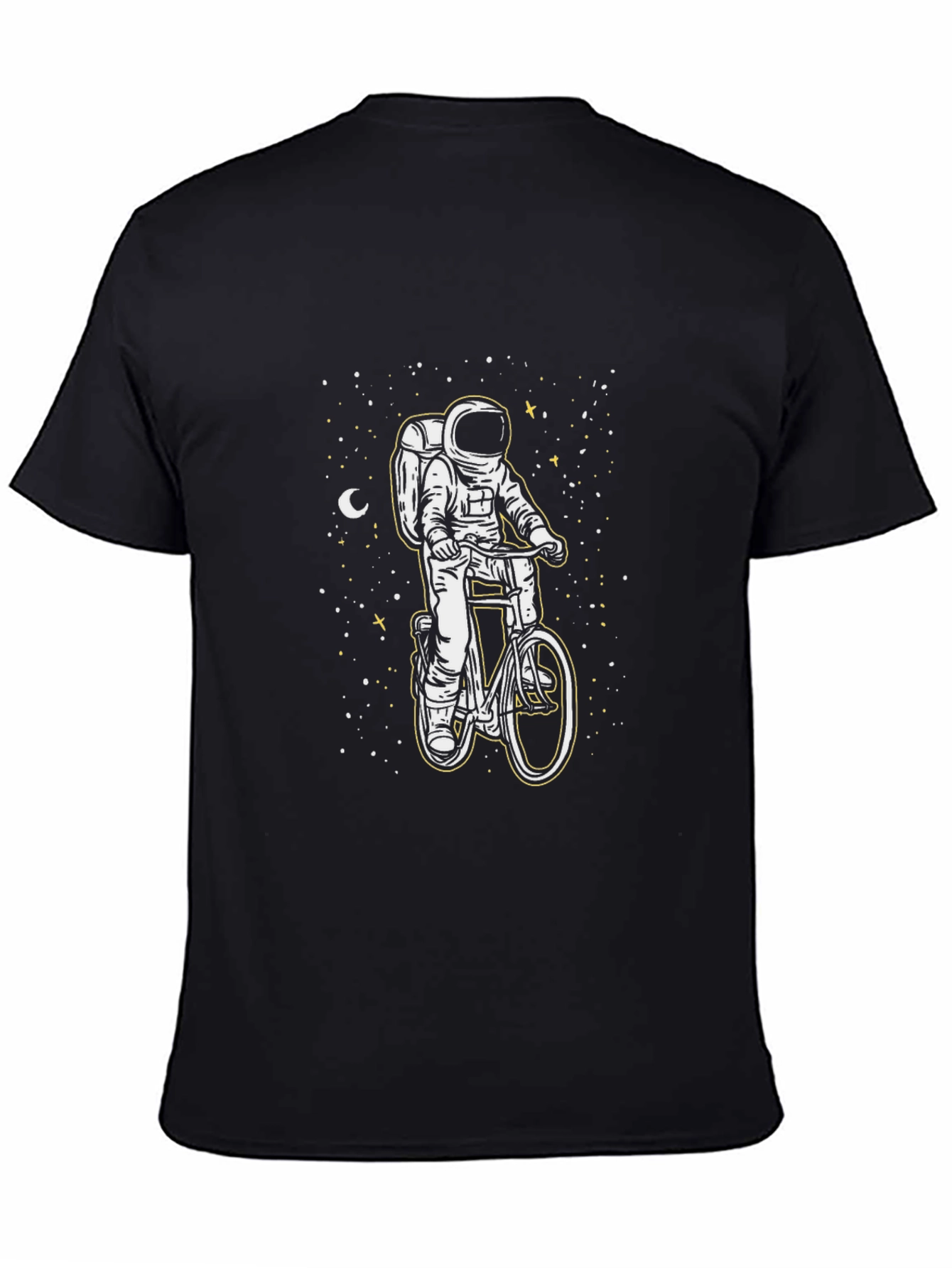 Astronaut Biker Graphic T-Shirt - Space Adventure Tee