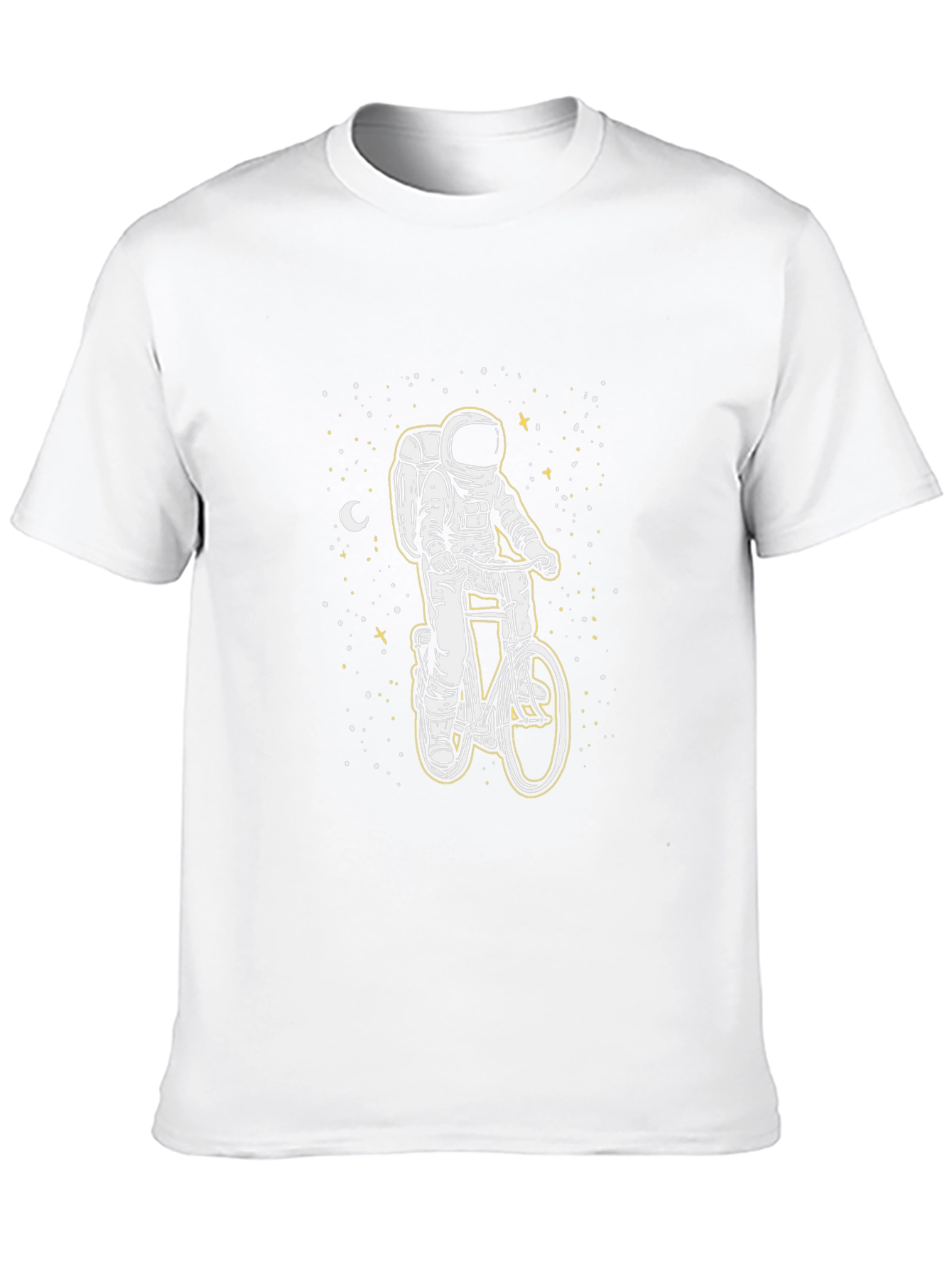 Astronaut Biker Graphic T-Shirt - Space Adventure Tee