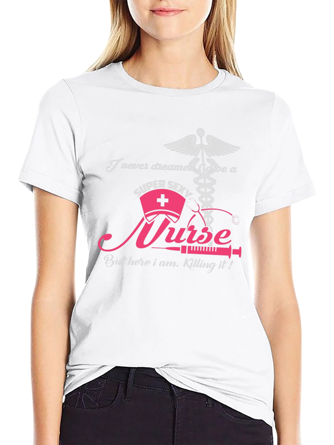 Super Sexy Nurse Graphic Tee - Black