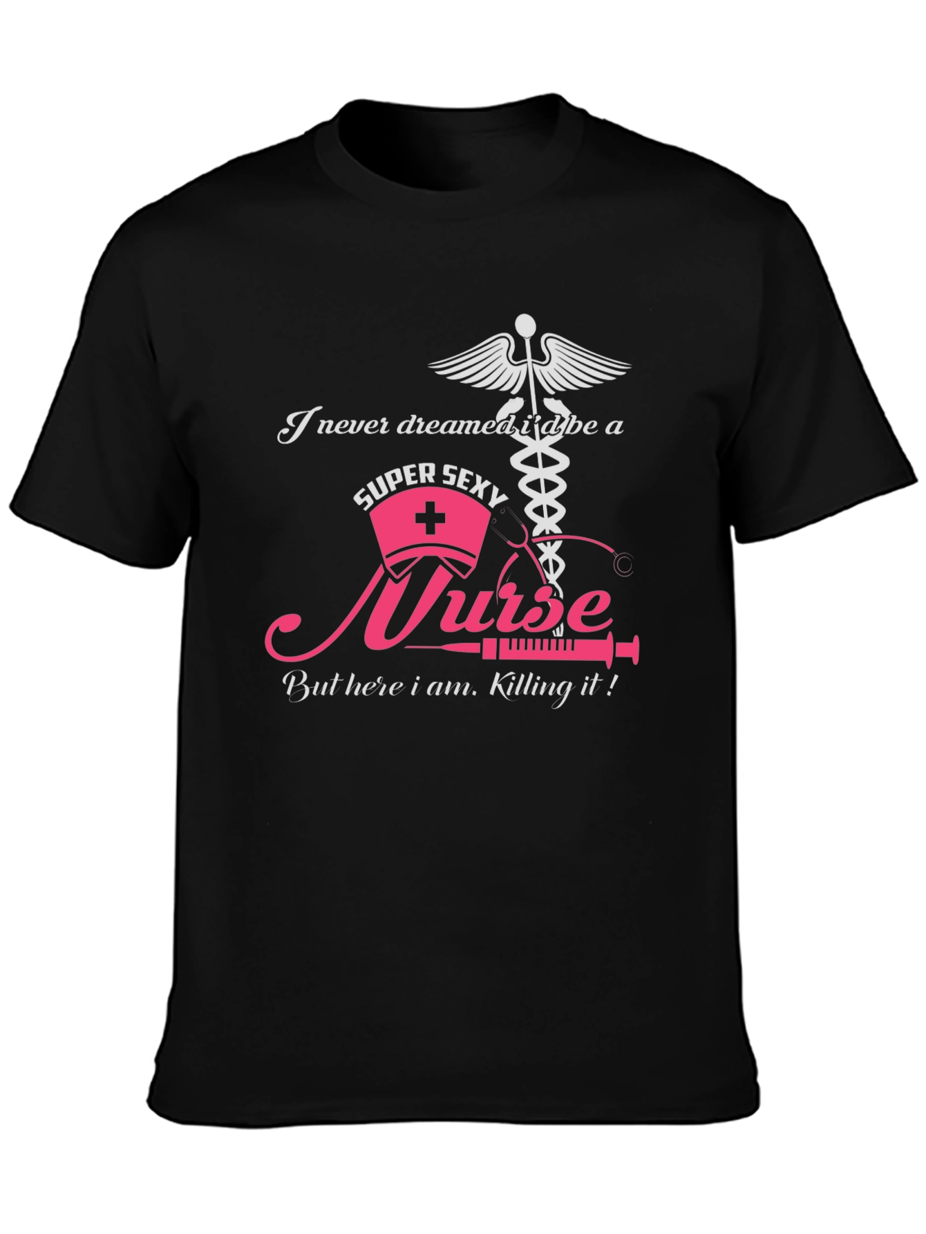 Super Sexy Nurse Graphic Tee - Black