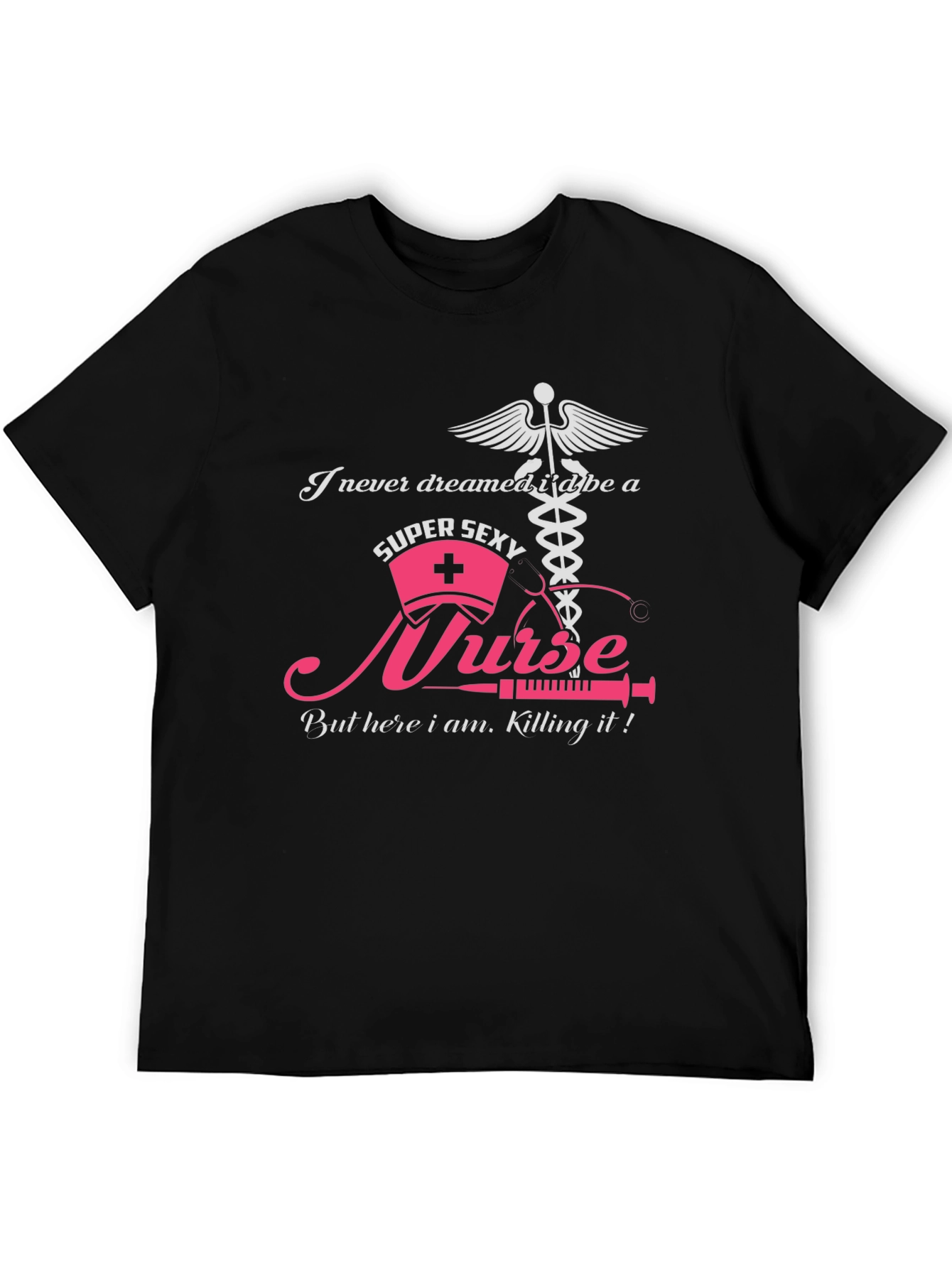 Super Sexy Nurse Graphic Tee - Black