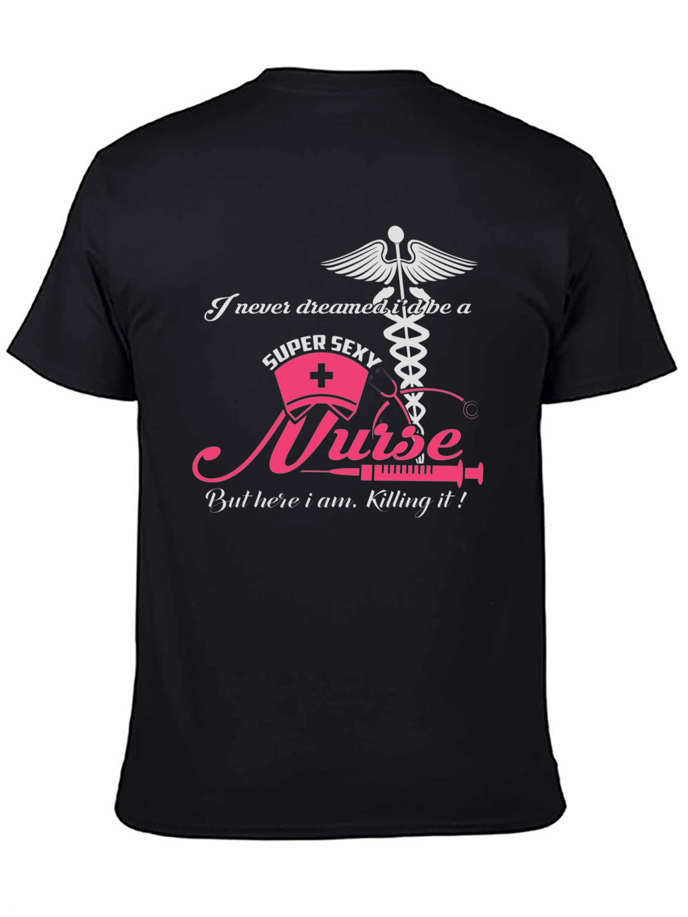 Super Sexy Nurse Graphic Tee - Black