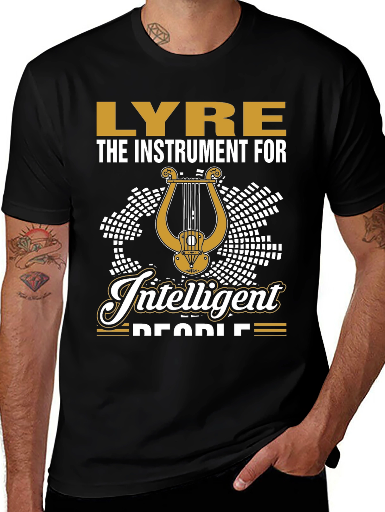 Lyre Instrument for Intelligent People T-Shirt