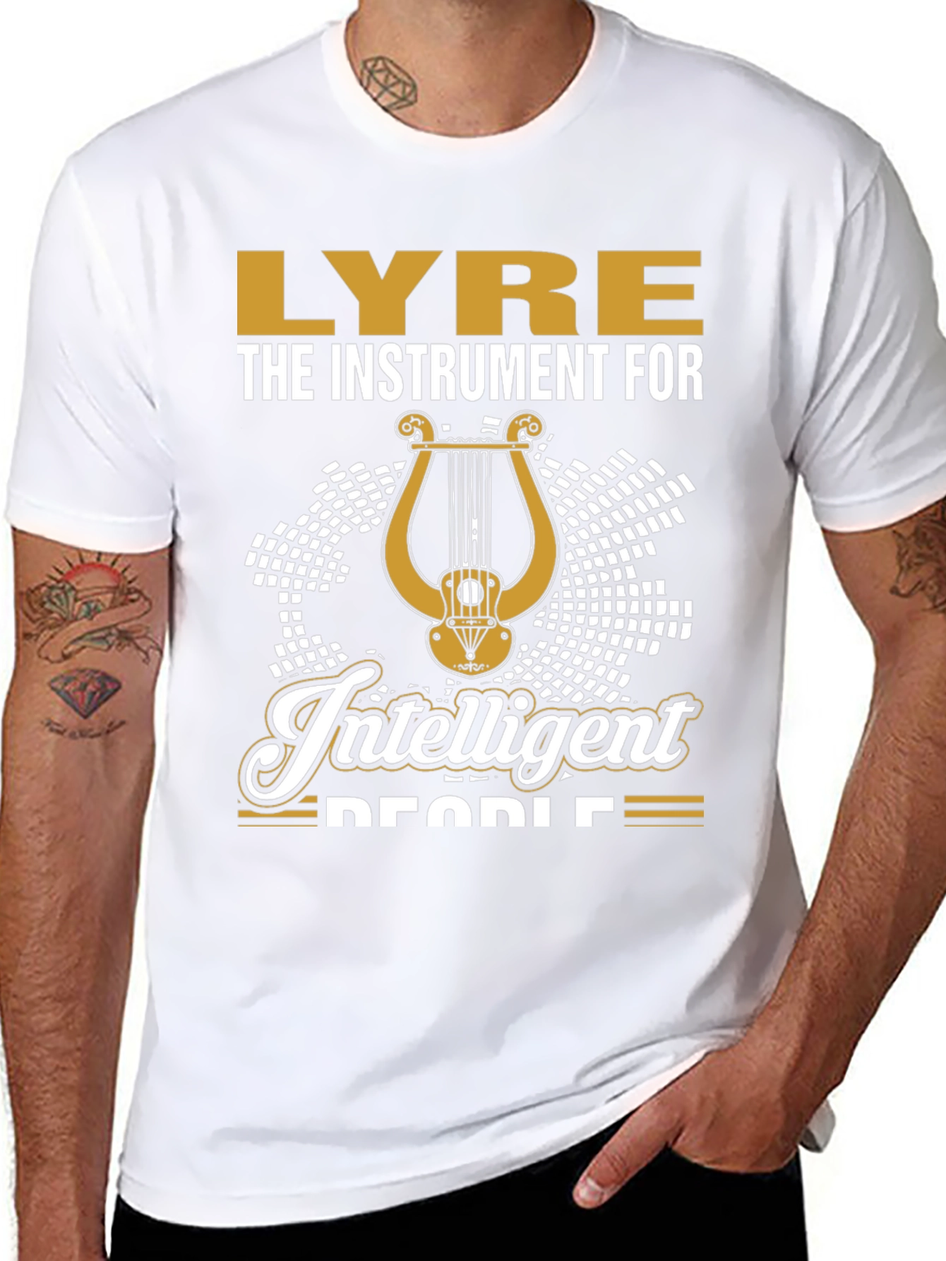 Lyre Instrument for Intelligent People T-Shirt