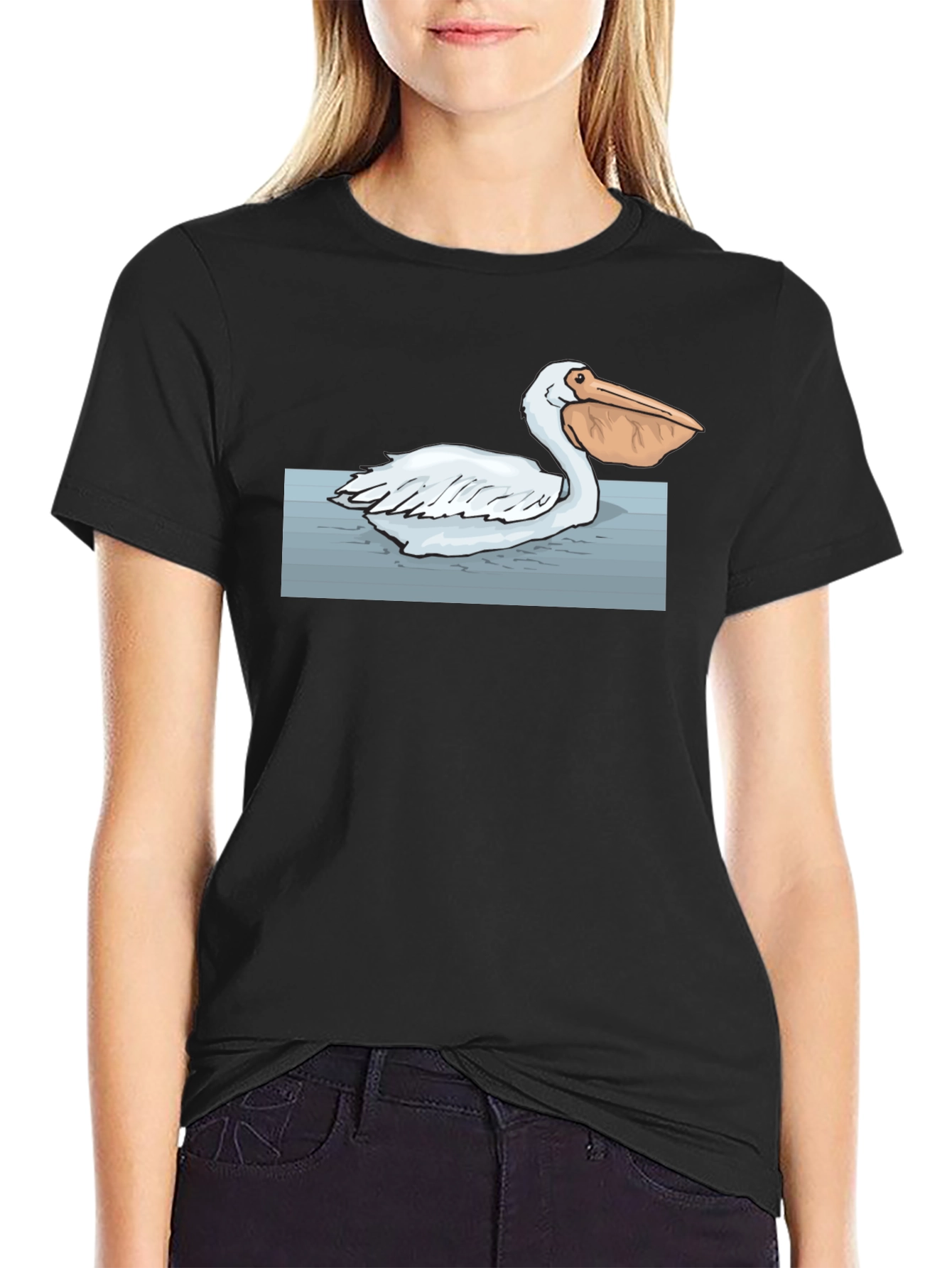 Pelican Graphic Tee - Black Cotton T-Shirt