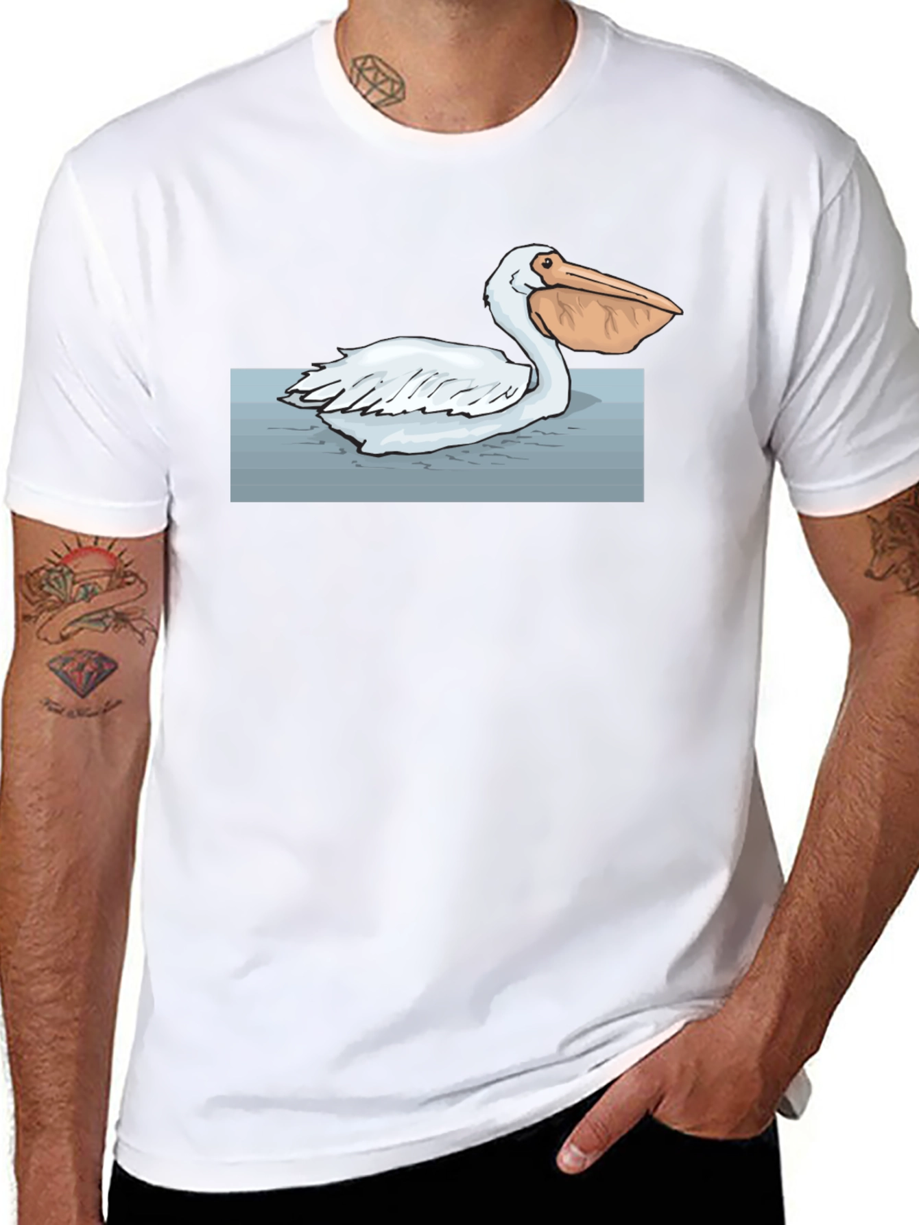 Pelican Graphic Tee - Black Cotton T-Shirt