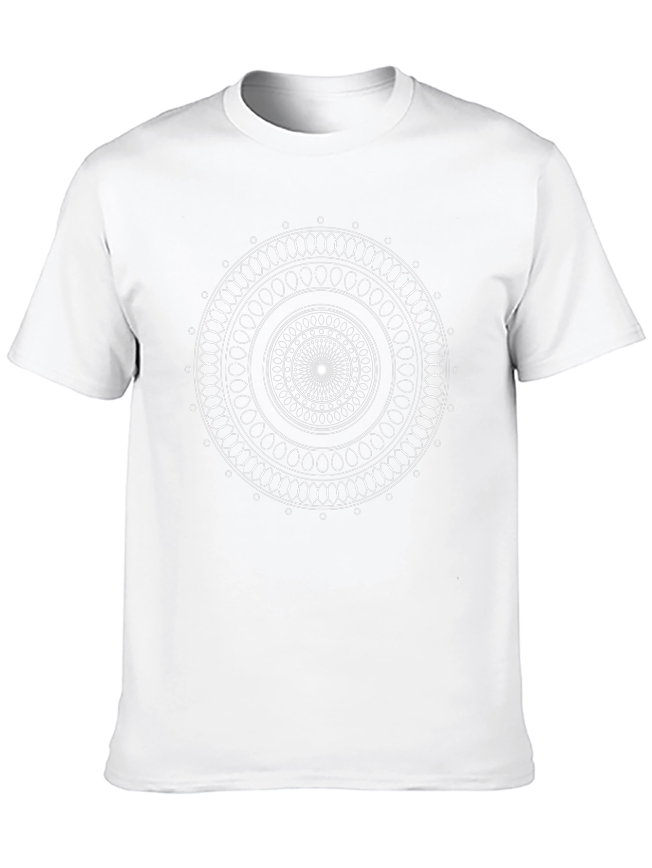 Geometric Mandala Graphic Tee - Premium Black Cotton Shirt
