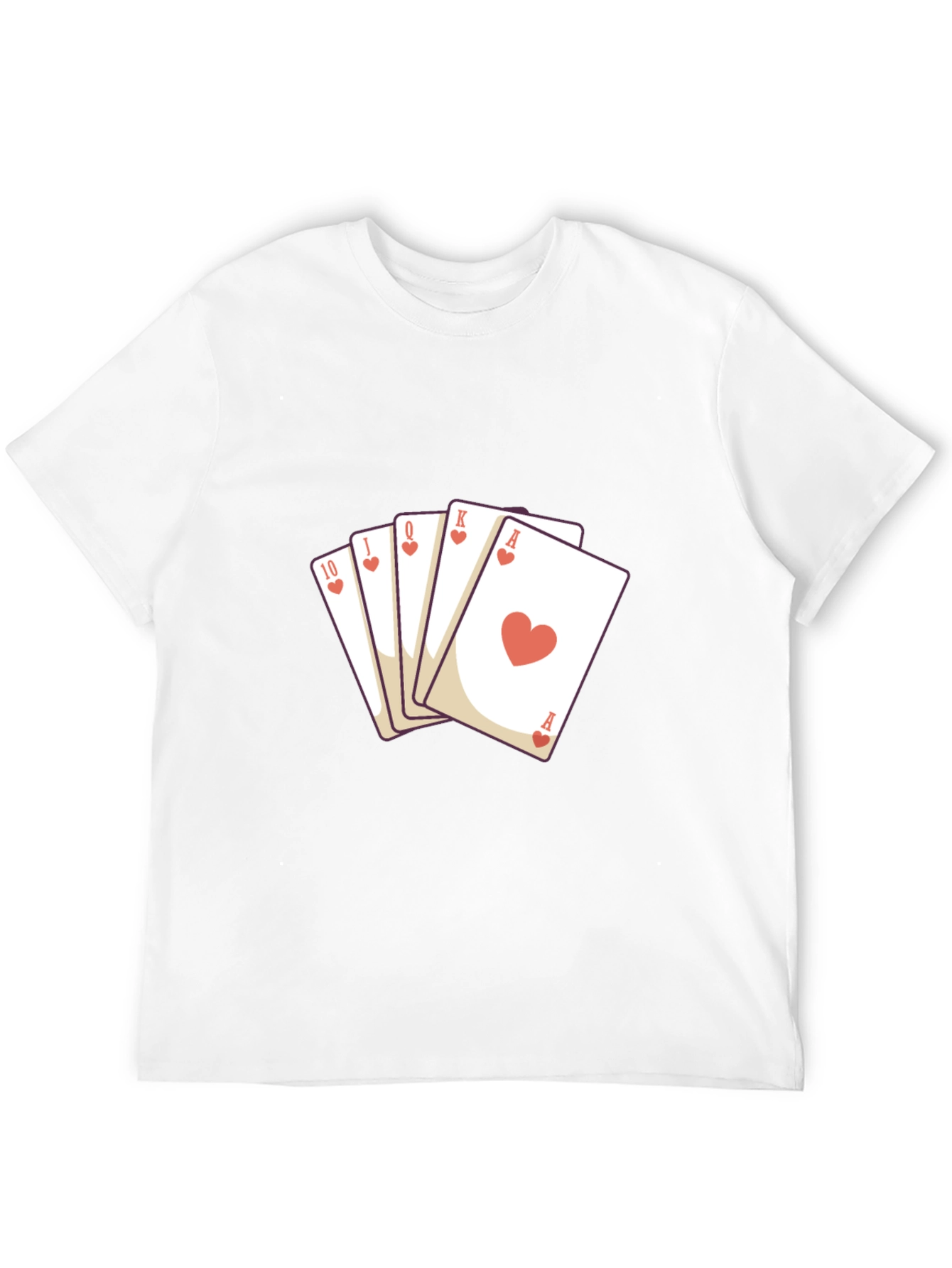 Heart Flush Graphic Tee - Black Cotton T-Shirt