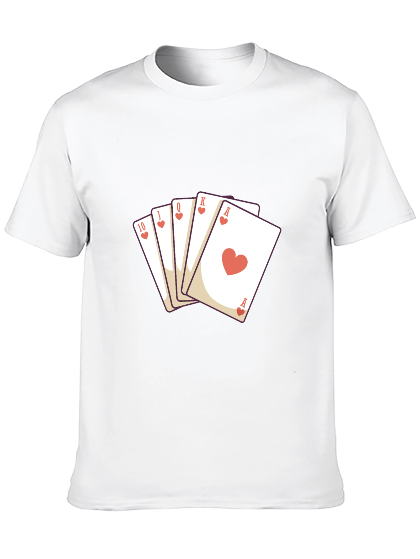 Heart Flush Graphic Tee - Black Cotton T-Shirt