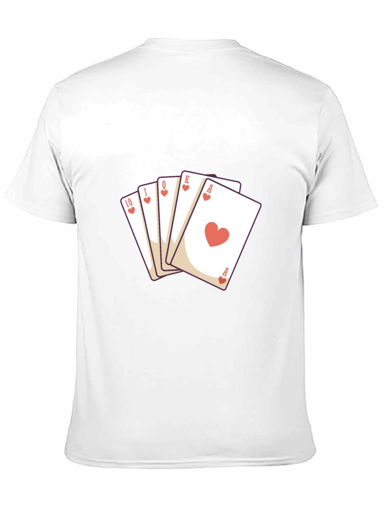 Heart Flush Graphic Tee - Black Cotton T-Shirt