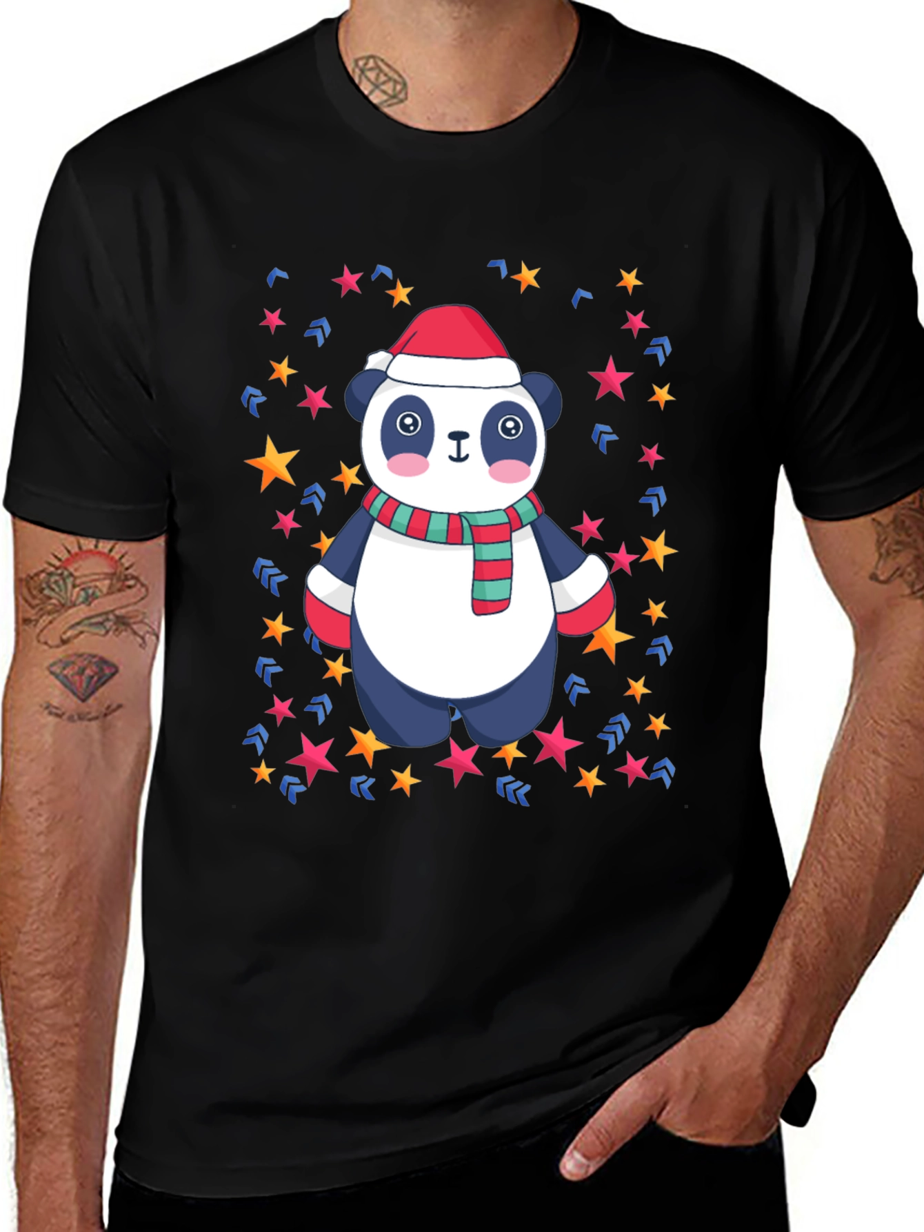Festive Panda Christmas T-Shirt