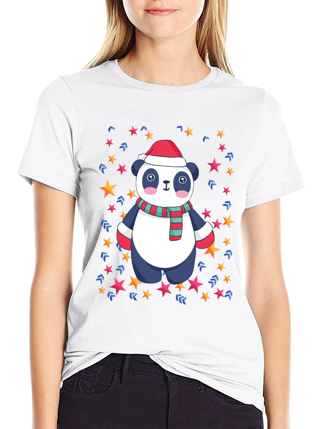 Festive Panda Christmas T-Shirt