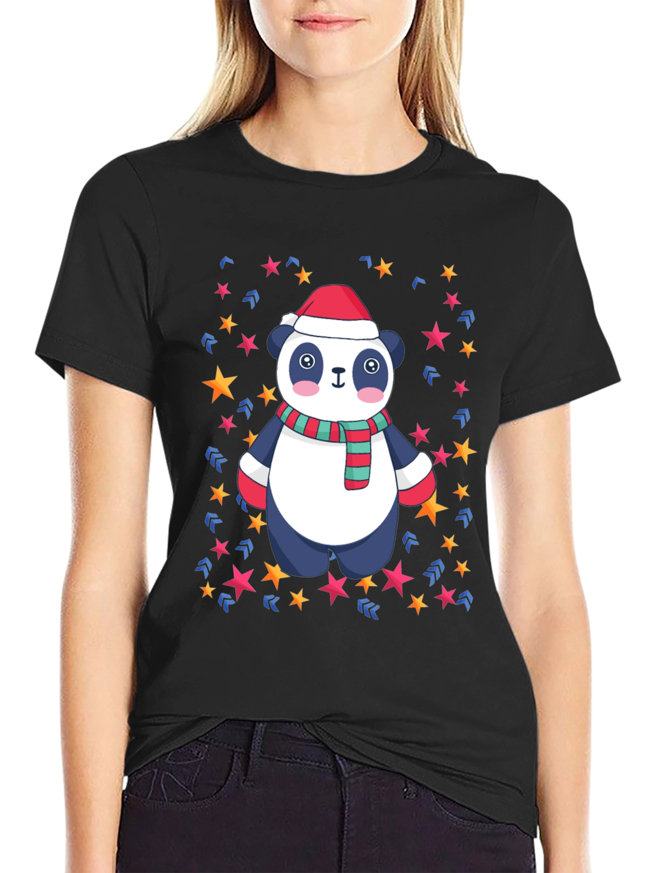 Festive Panda Christmas T-Shirt