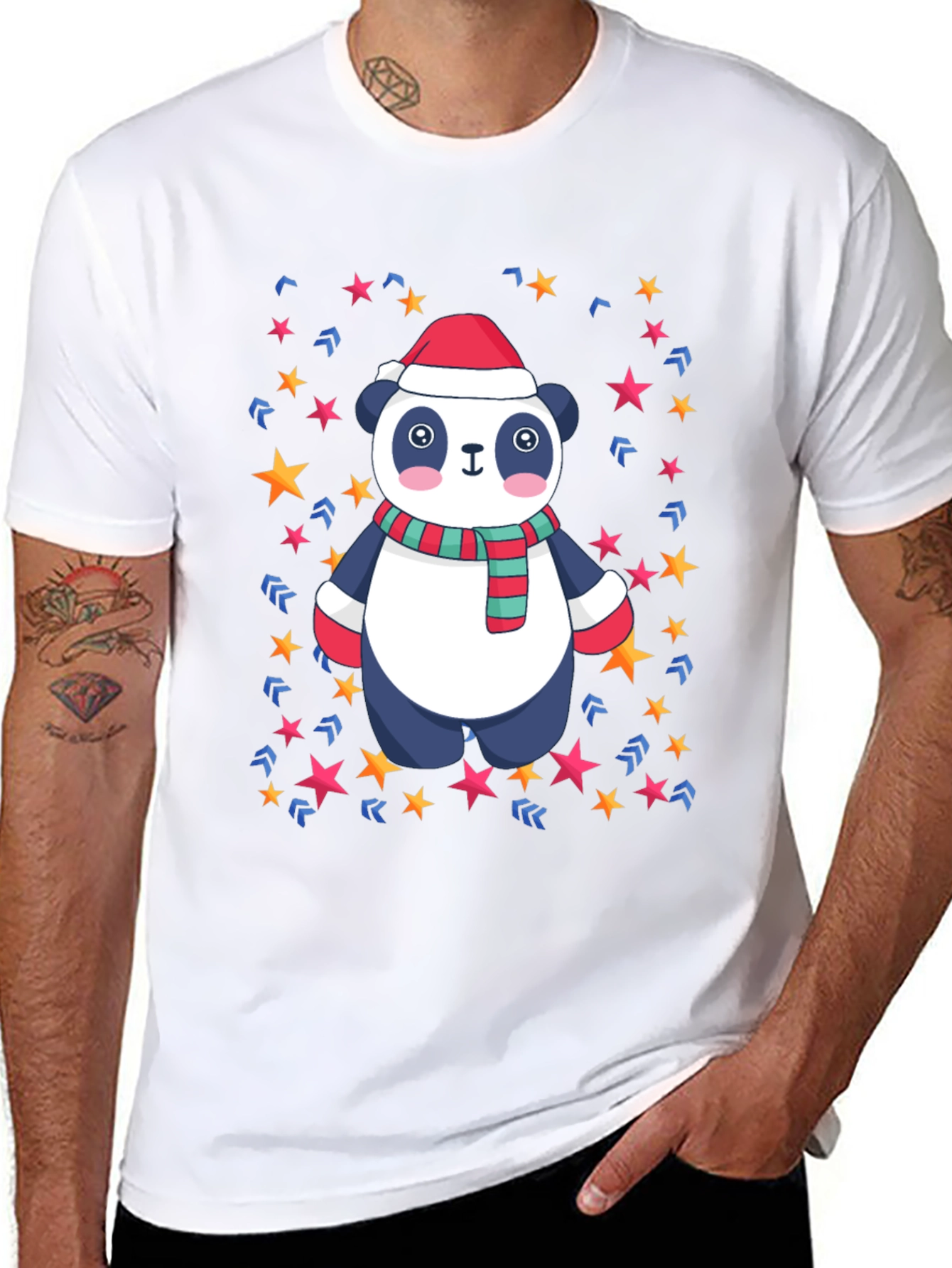 Festive Panda Christmas T-Shirt