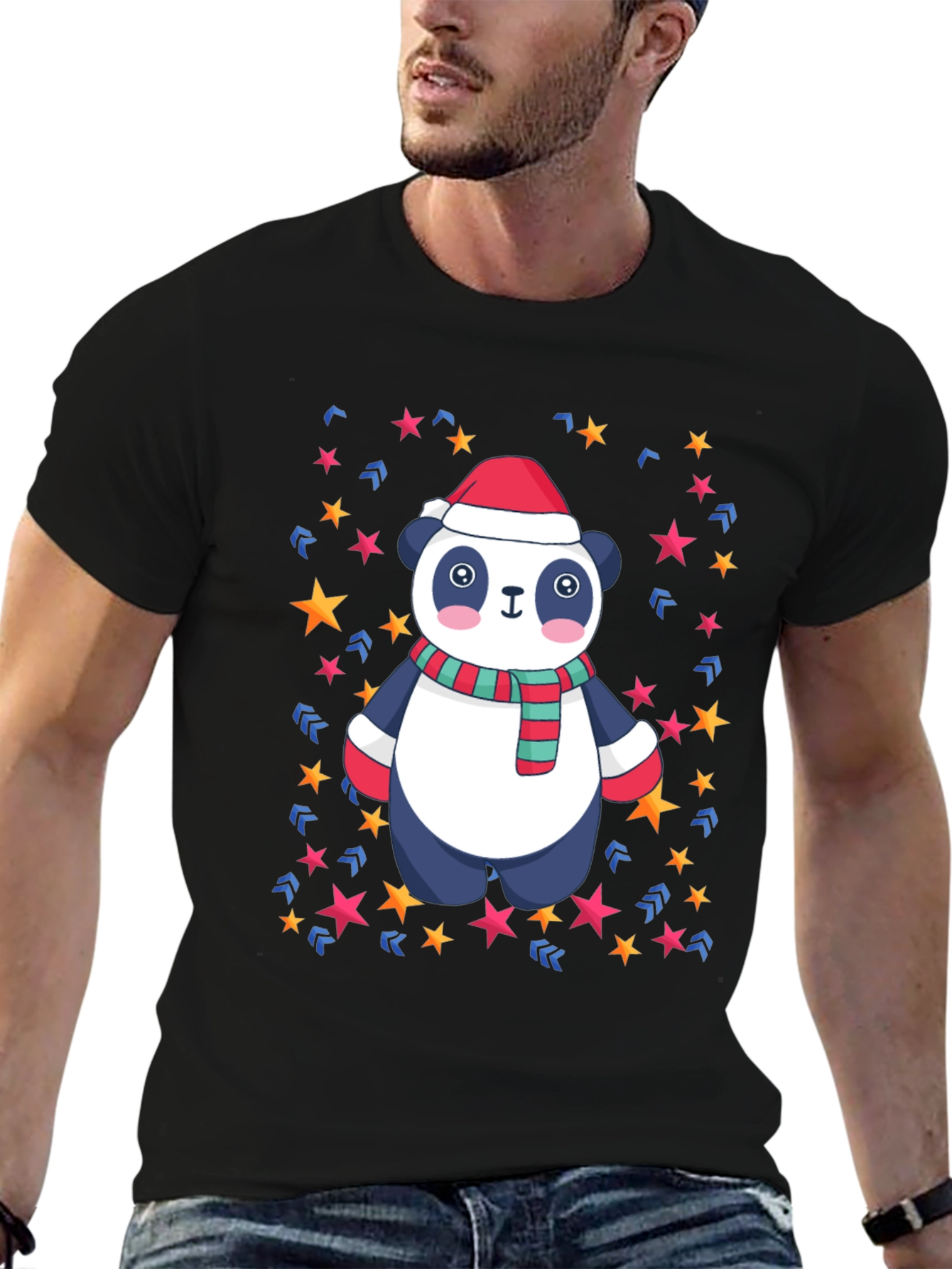 Festive Panda Christmas T-Shirt
