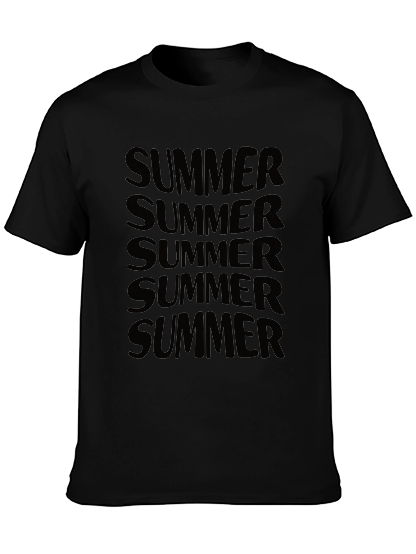 Summer Graphic Print Tee - Black
