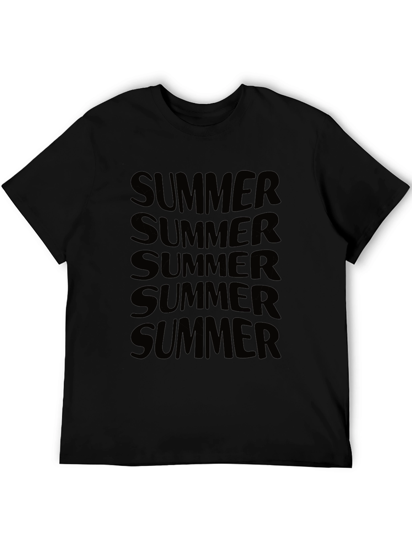 Summer Graphic Print Tee - Black