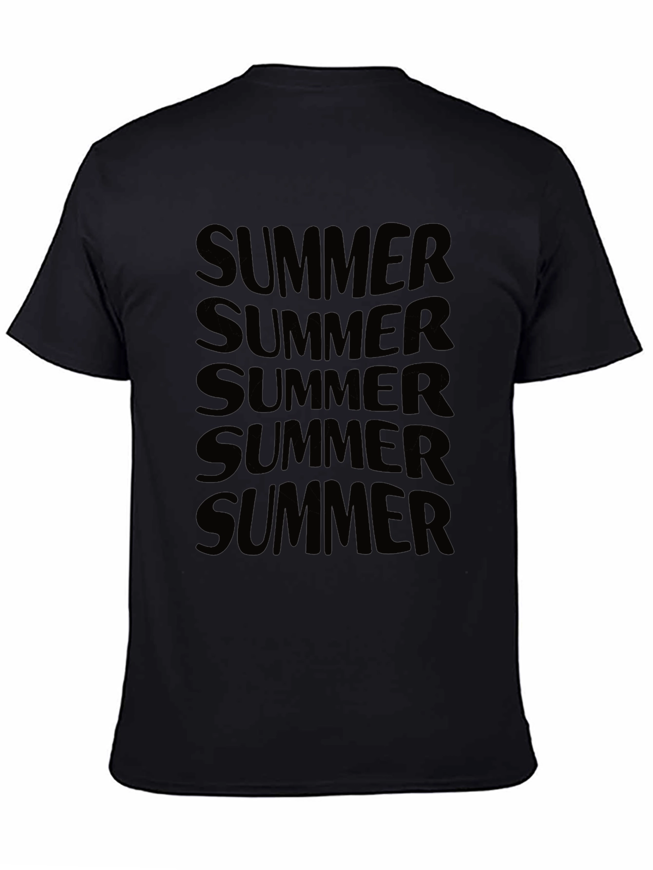 Summer Graphic Print Tee - Black