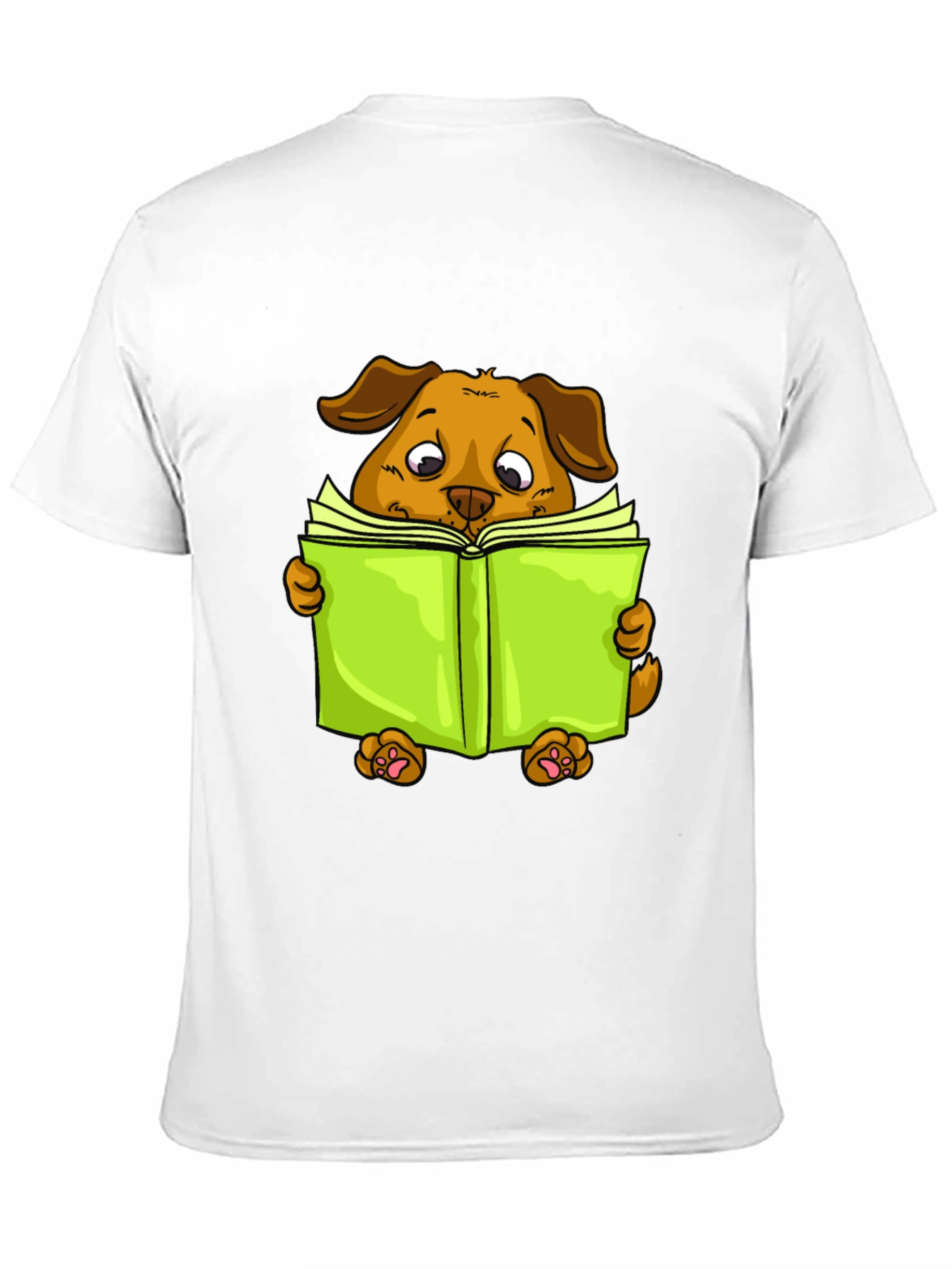 Reading Dog Graphic Tee - Soft Cotton Blend