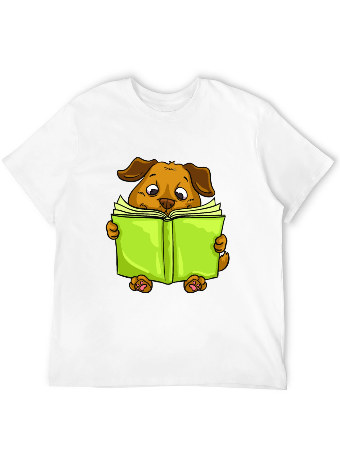 Reading Dog Graphic Tee - Soft Cotton Blend