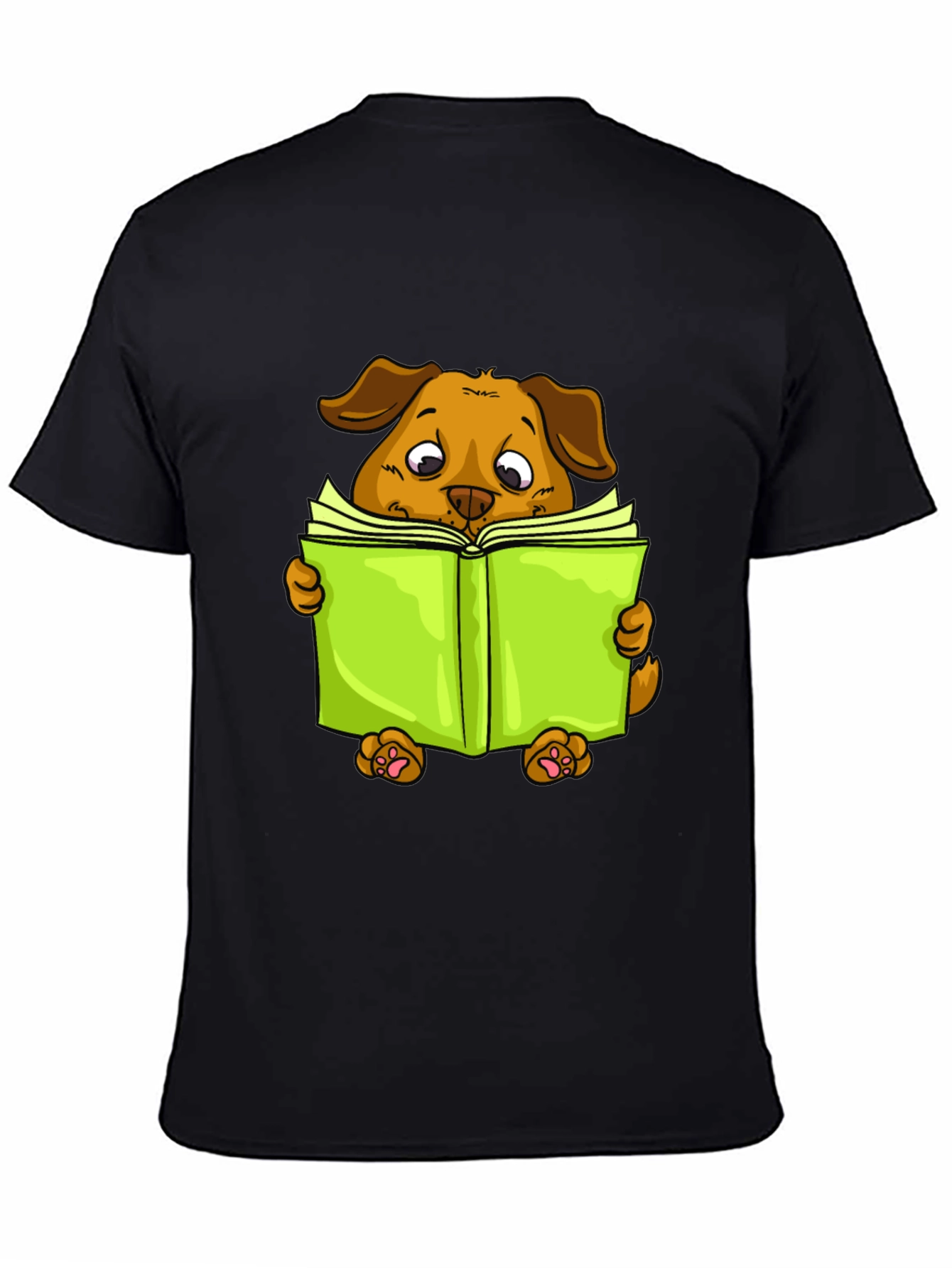 Reading Dog Graphic Tee - Soft Cotton Blend