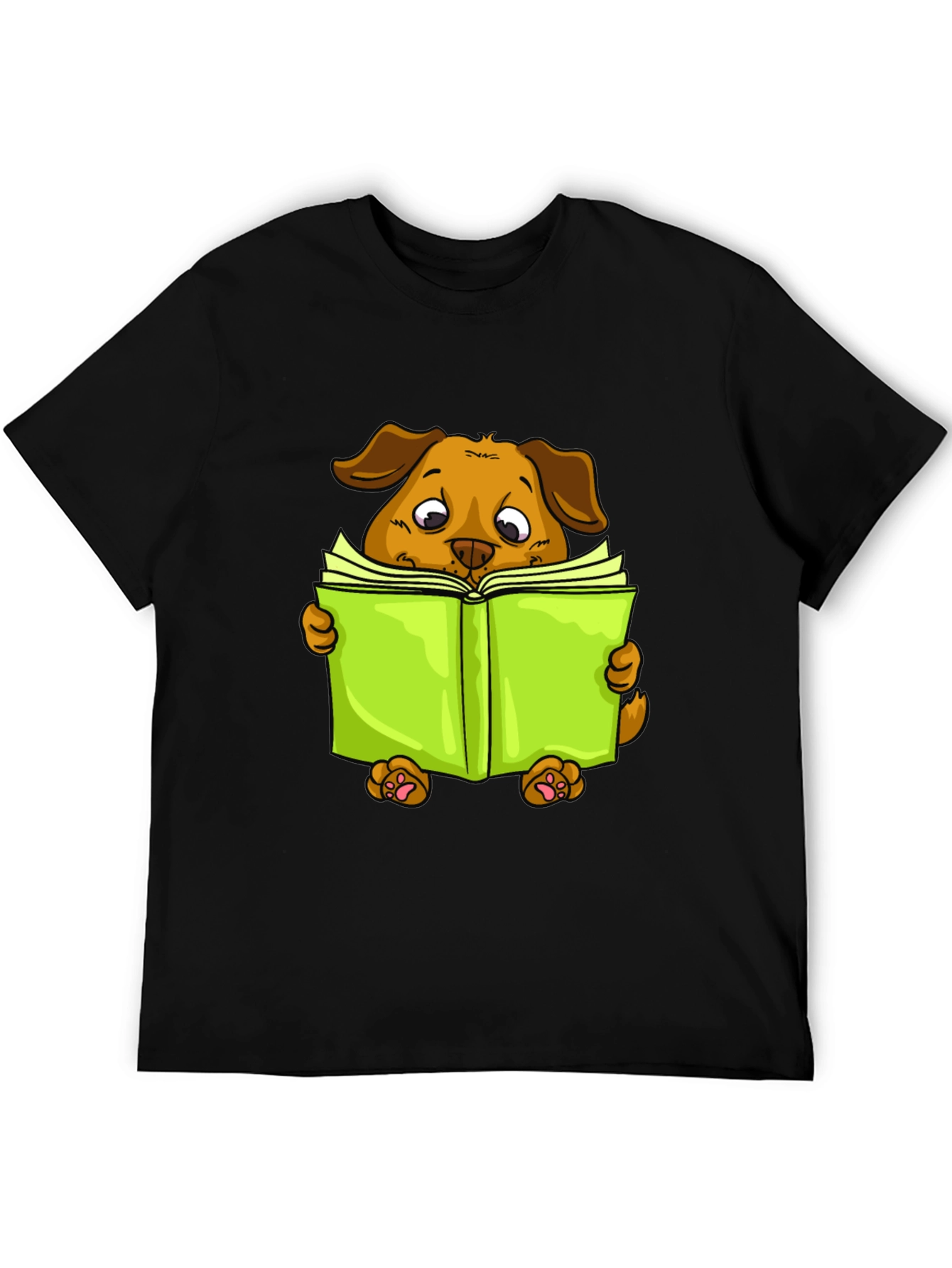 Reading Dog Graphic Tee - Soft Cotton Blend
