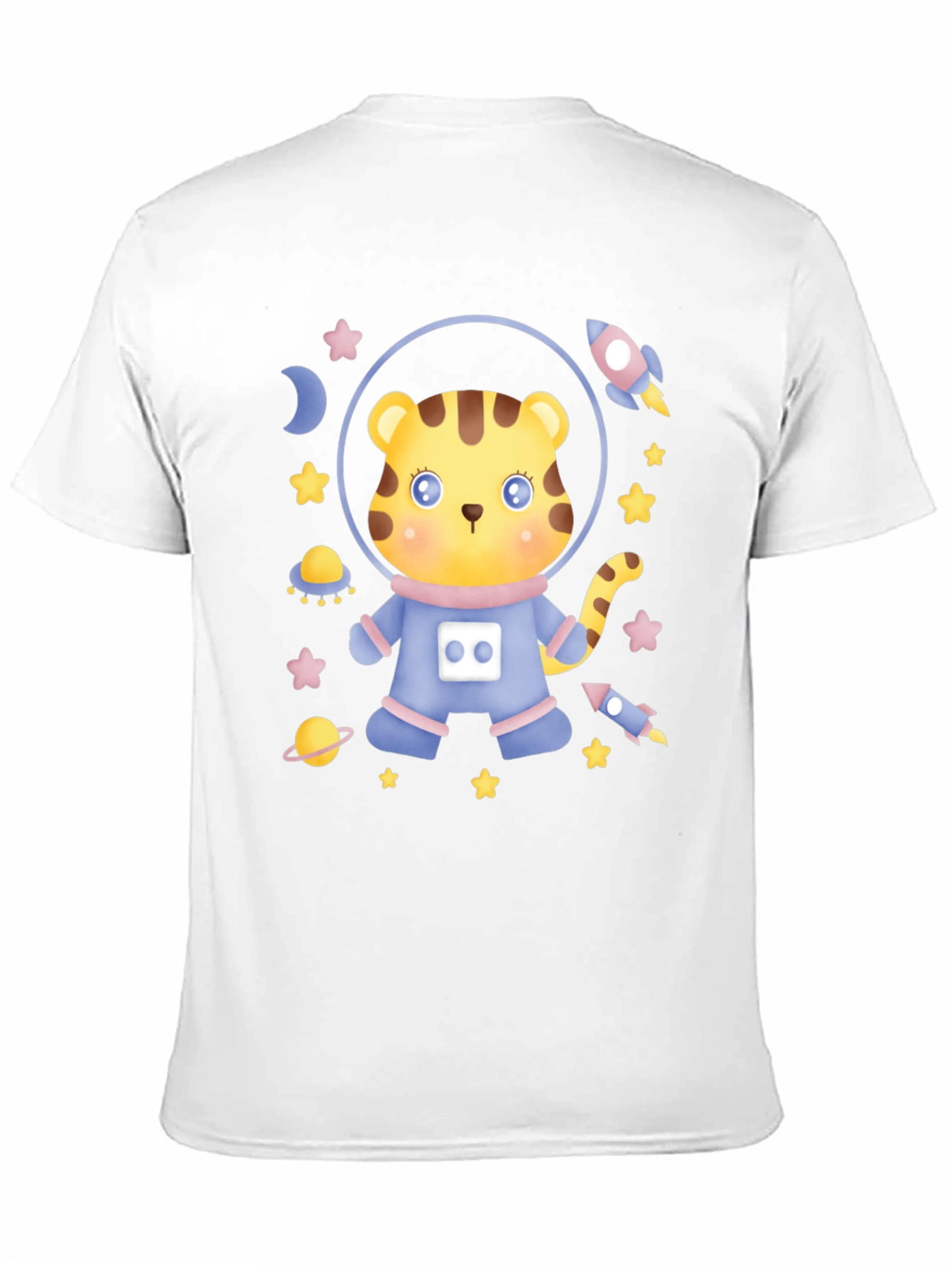 Astronaut Tiger Graphic T-Shirt - Space Adventure