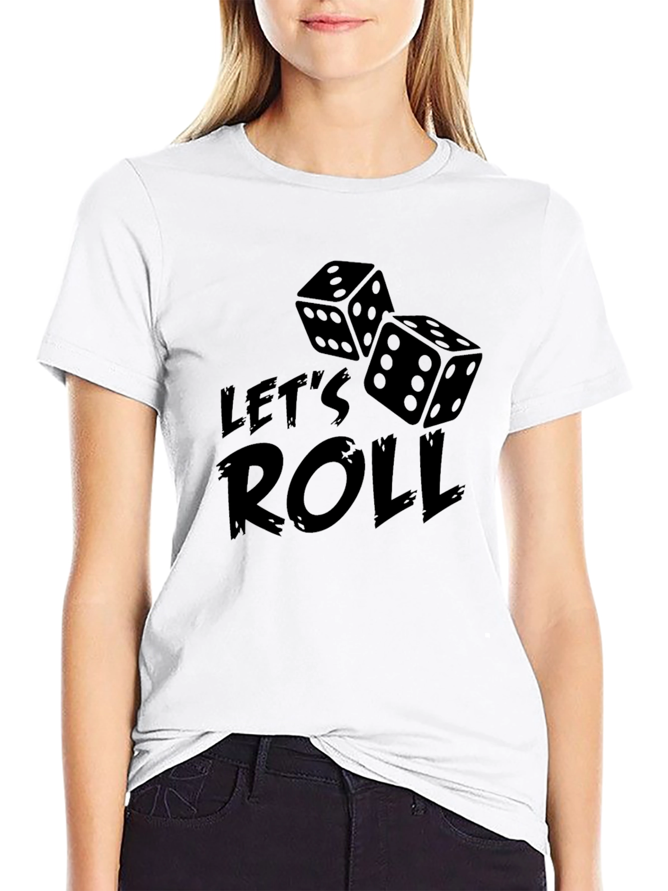 Lets Roll Dice Graphic Tee - Lucky Casual Shirt