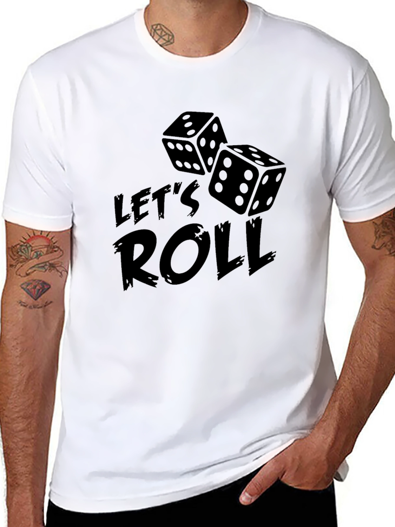 Lets Roll Dice Graphic Tee - Lucky Casual Shirt