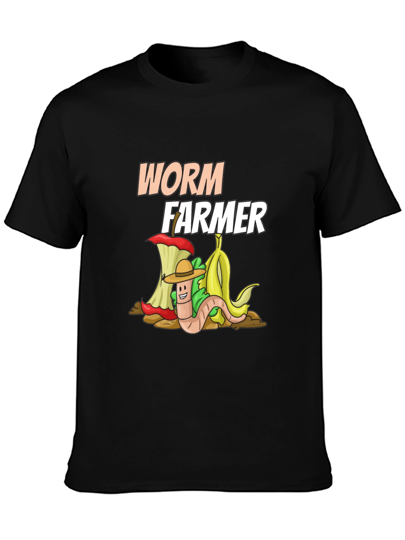 Worm Farmer T-Shirt: Compost Cartoon Graphic Tee