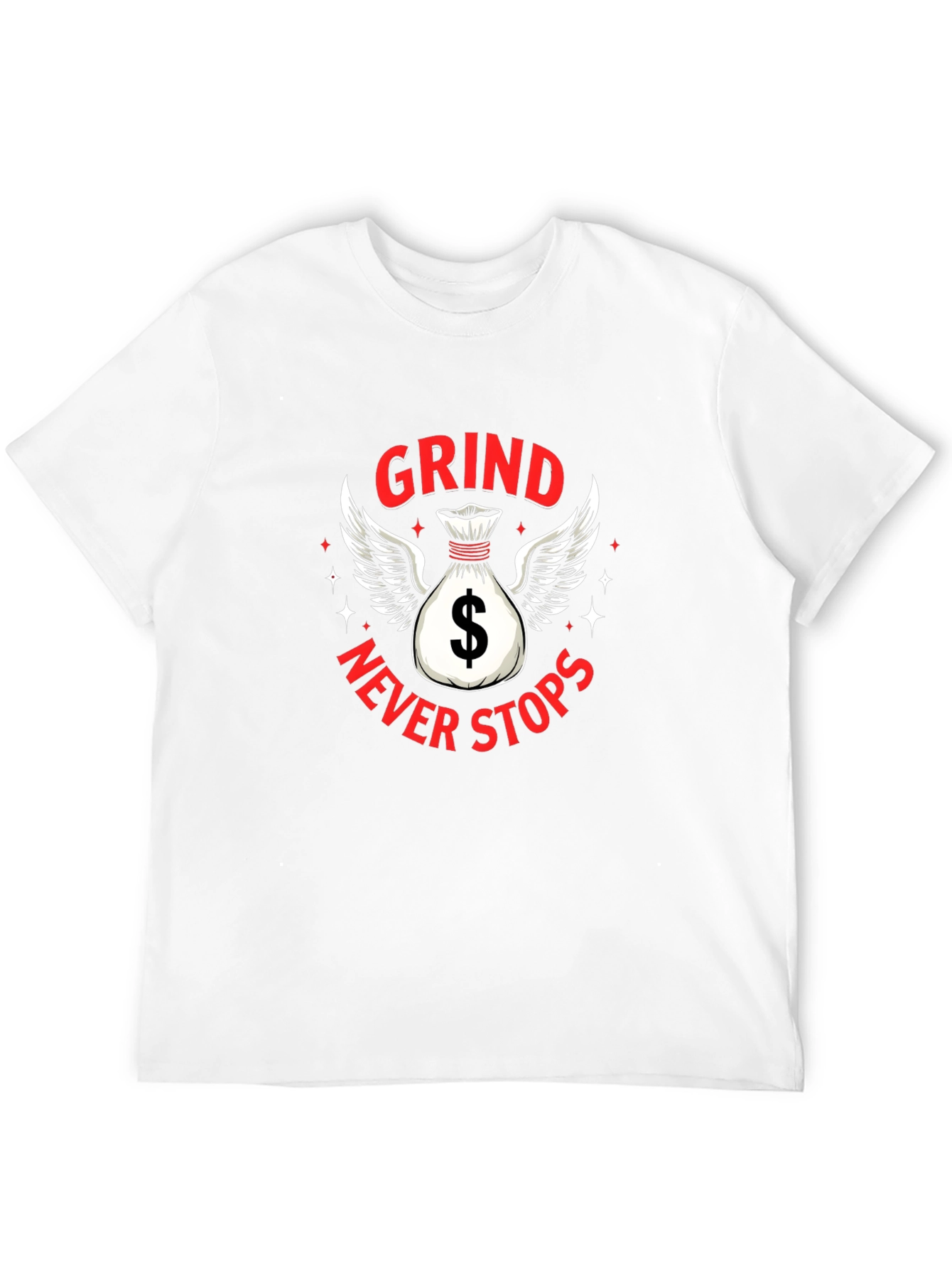 Grind Never Stops Black Graphic T-Shirt