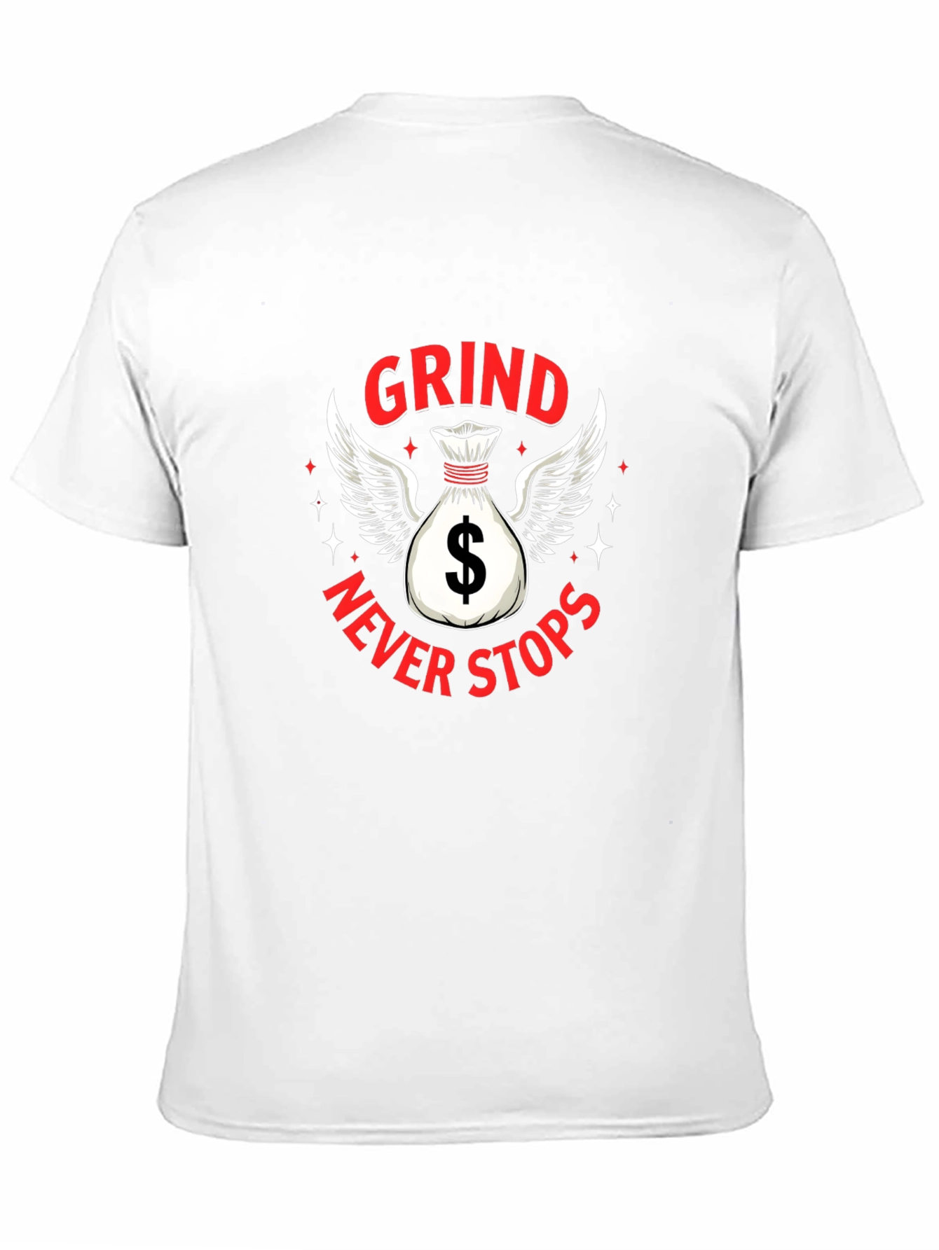Grind Never Stops Black Graphic T-Shirt