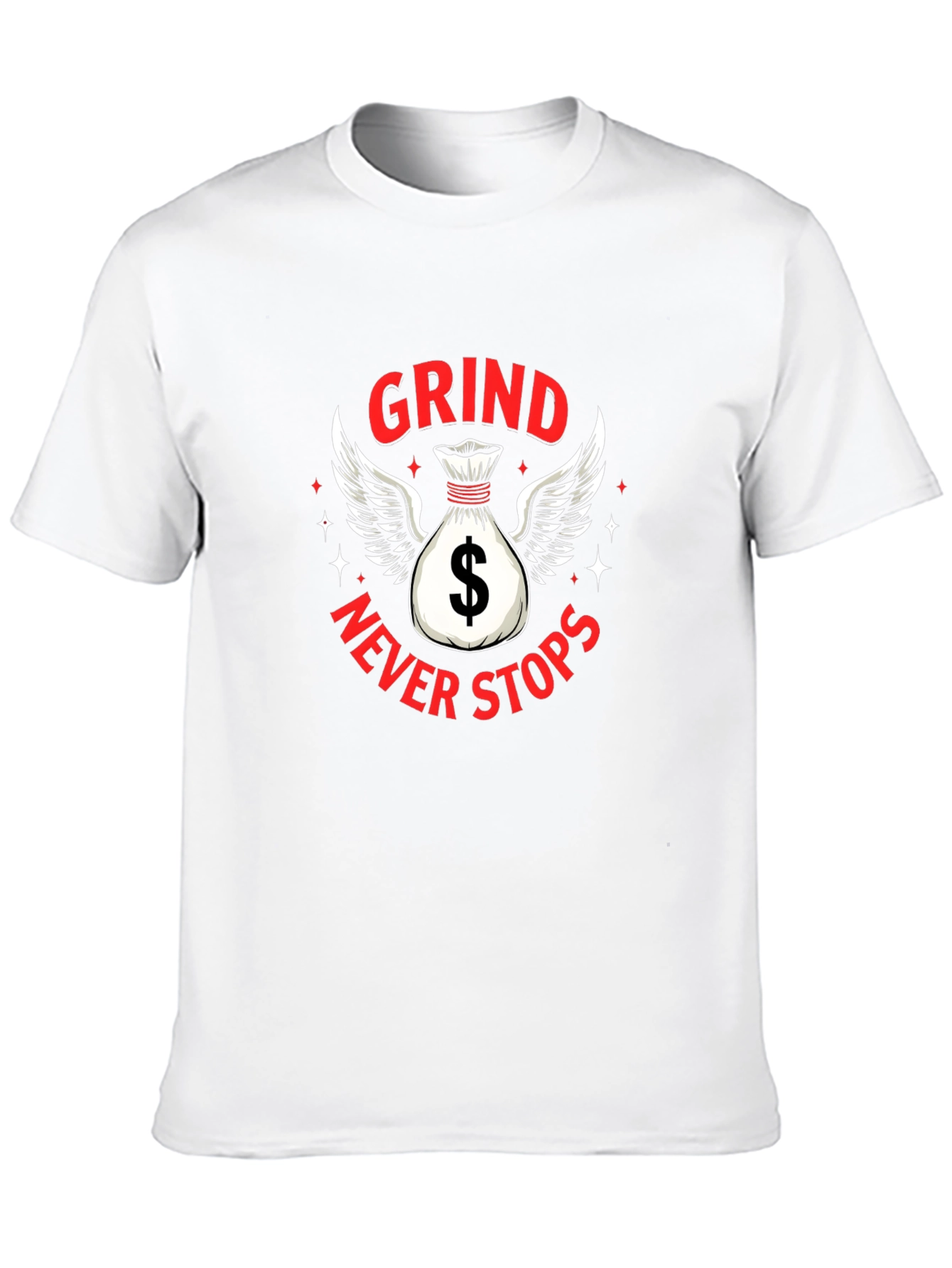Grind Never Stops Black Graphic T-Shirt