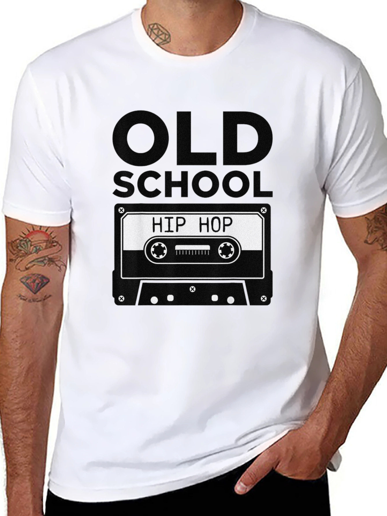 Old School Hip Hop Cassette Tape Graphic T-Shirt