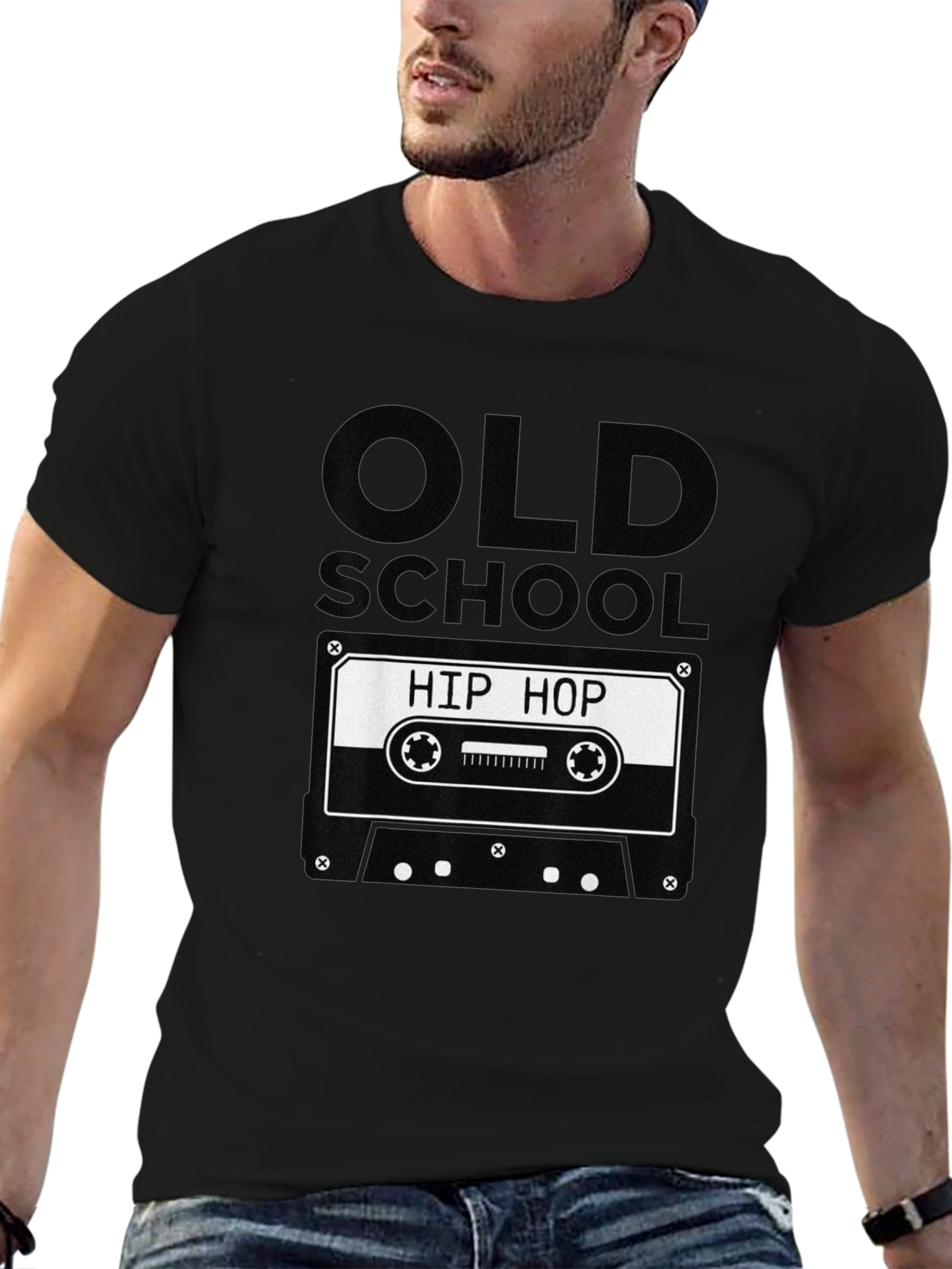 Old School Hip Hop Cassette Tape Graphic T-Shirt