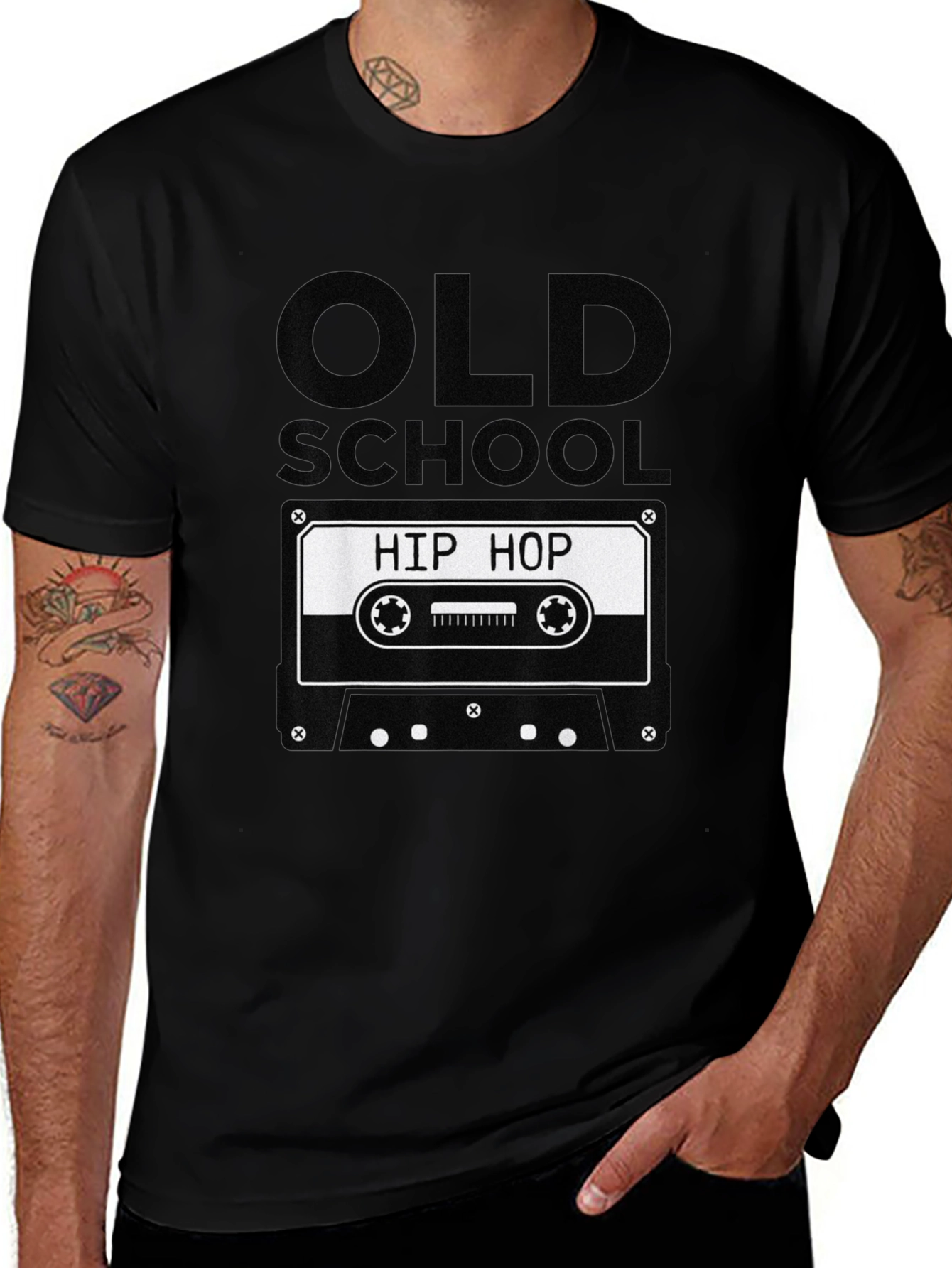 Old School Hip Hop Cassette Tape Graphic T-Shirt
