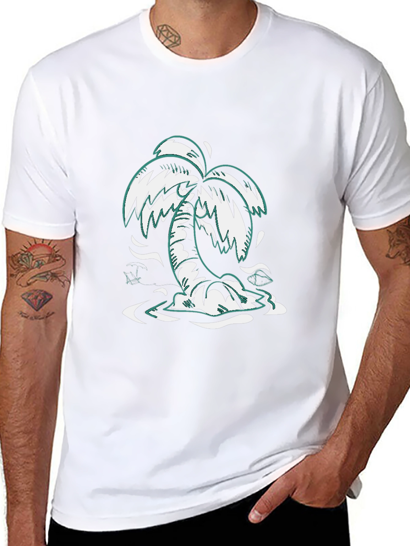 Black Palm Tree Graphic Tee