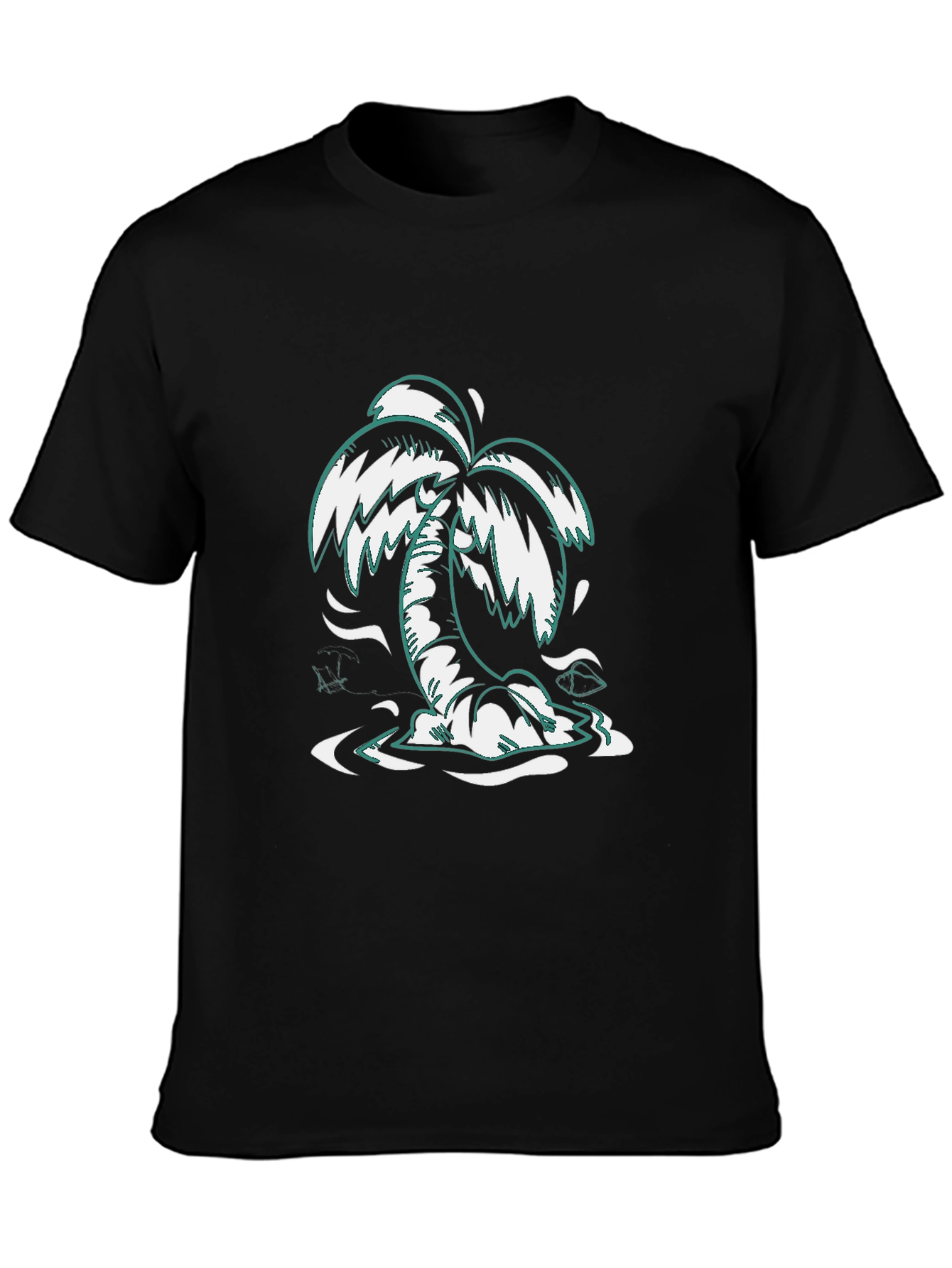 Black Palm Tree Graphic Tee