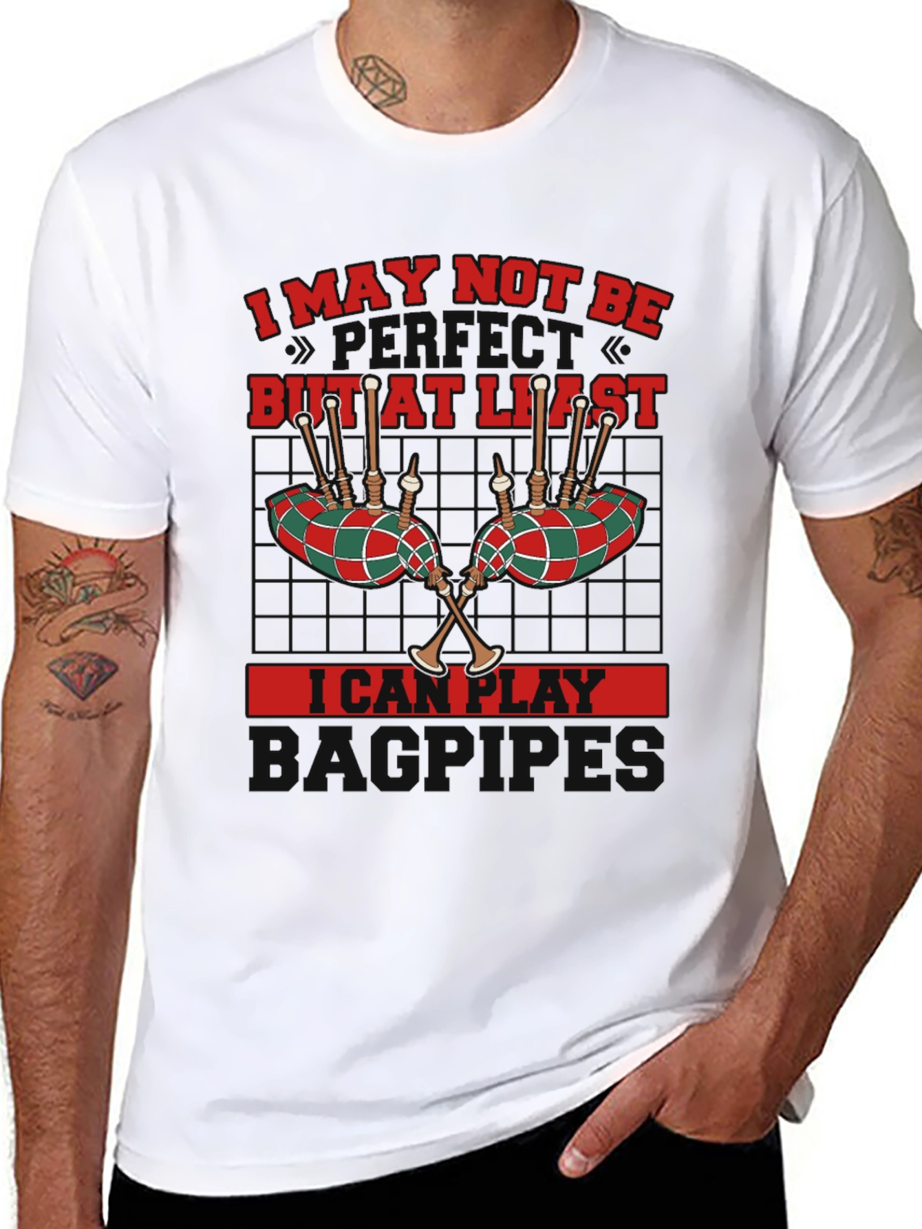Funny Bagpipes Player T-Shirt