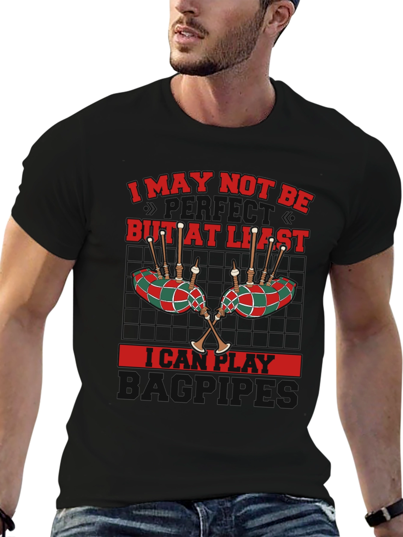 Funny Bagpipes Player T-Shirt