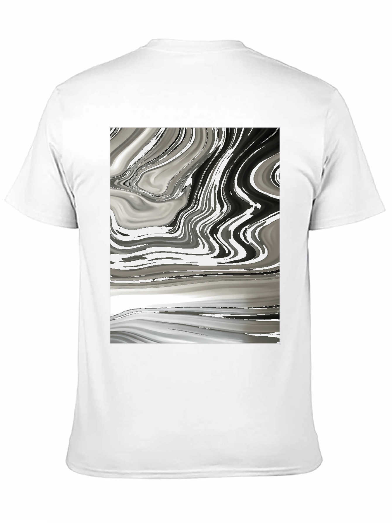 Abstract Marble Swirl Graphic Tee - Modern Casual Style