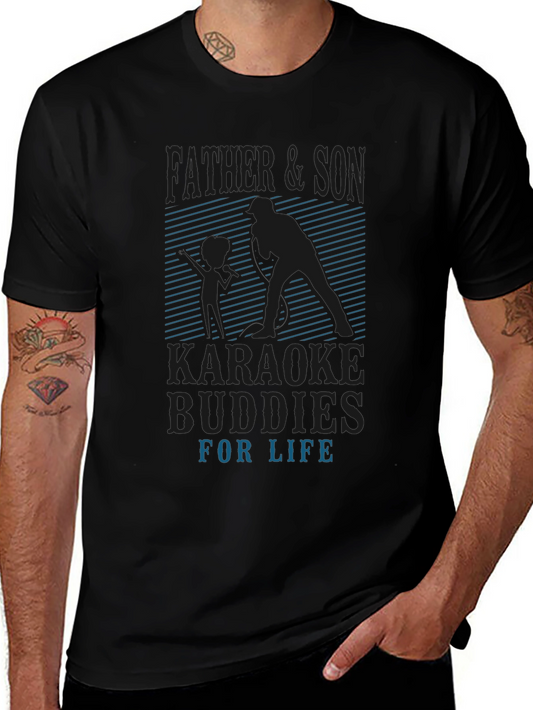 Father & Son Karaoke Buddies Graphic Tee