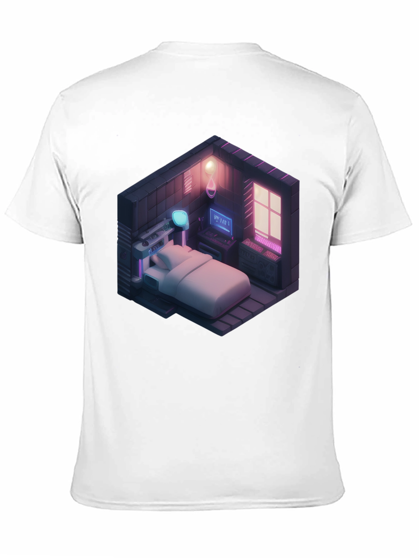 Isometric Gaming Room T-Shirt - Black