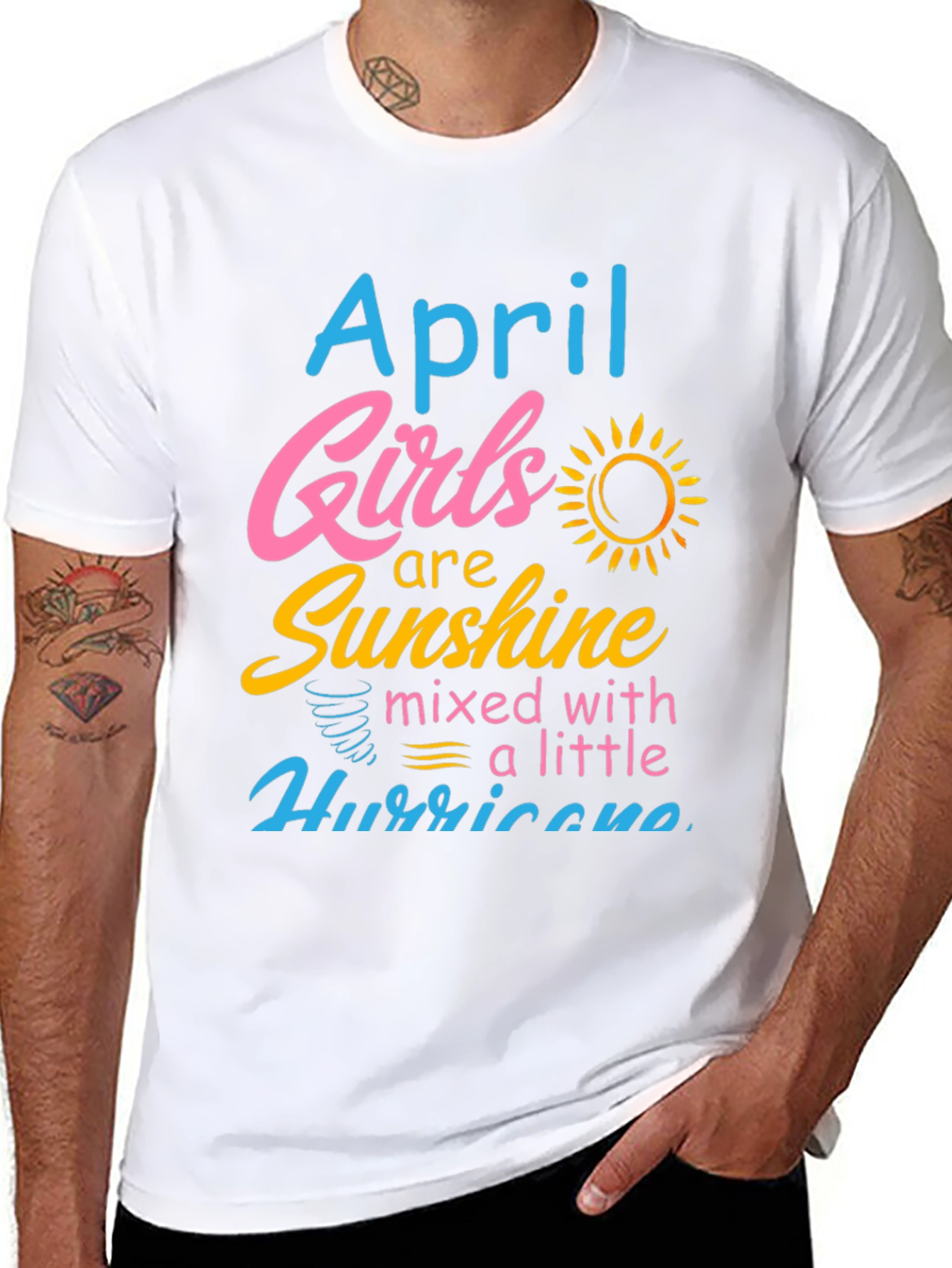 April Girls Sunshine Hurricane Black Tee