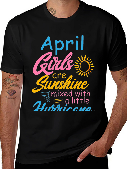 April Girls Sunshine Hurricane Black Tee