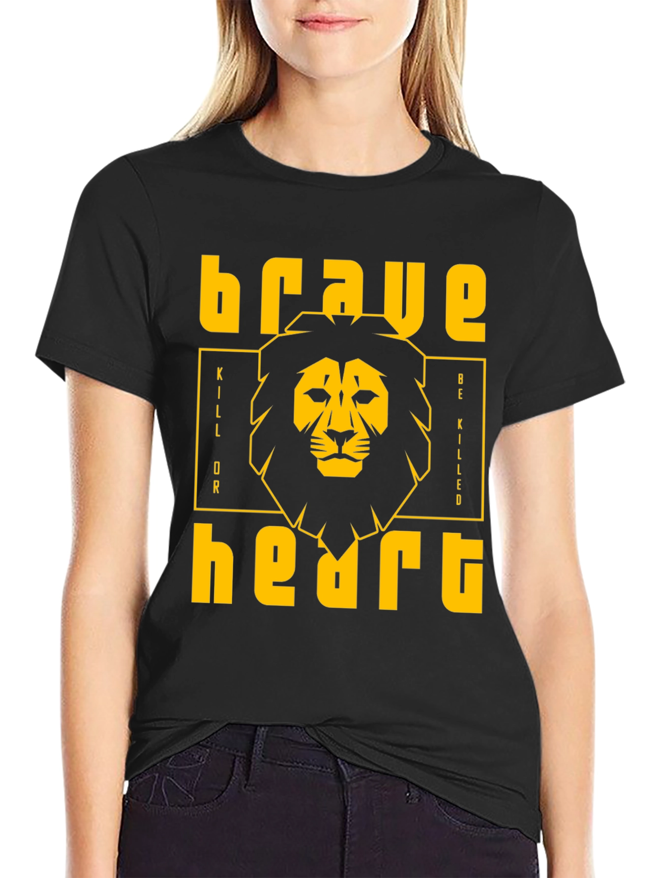 Brave Heart Graphic Print Tee
