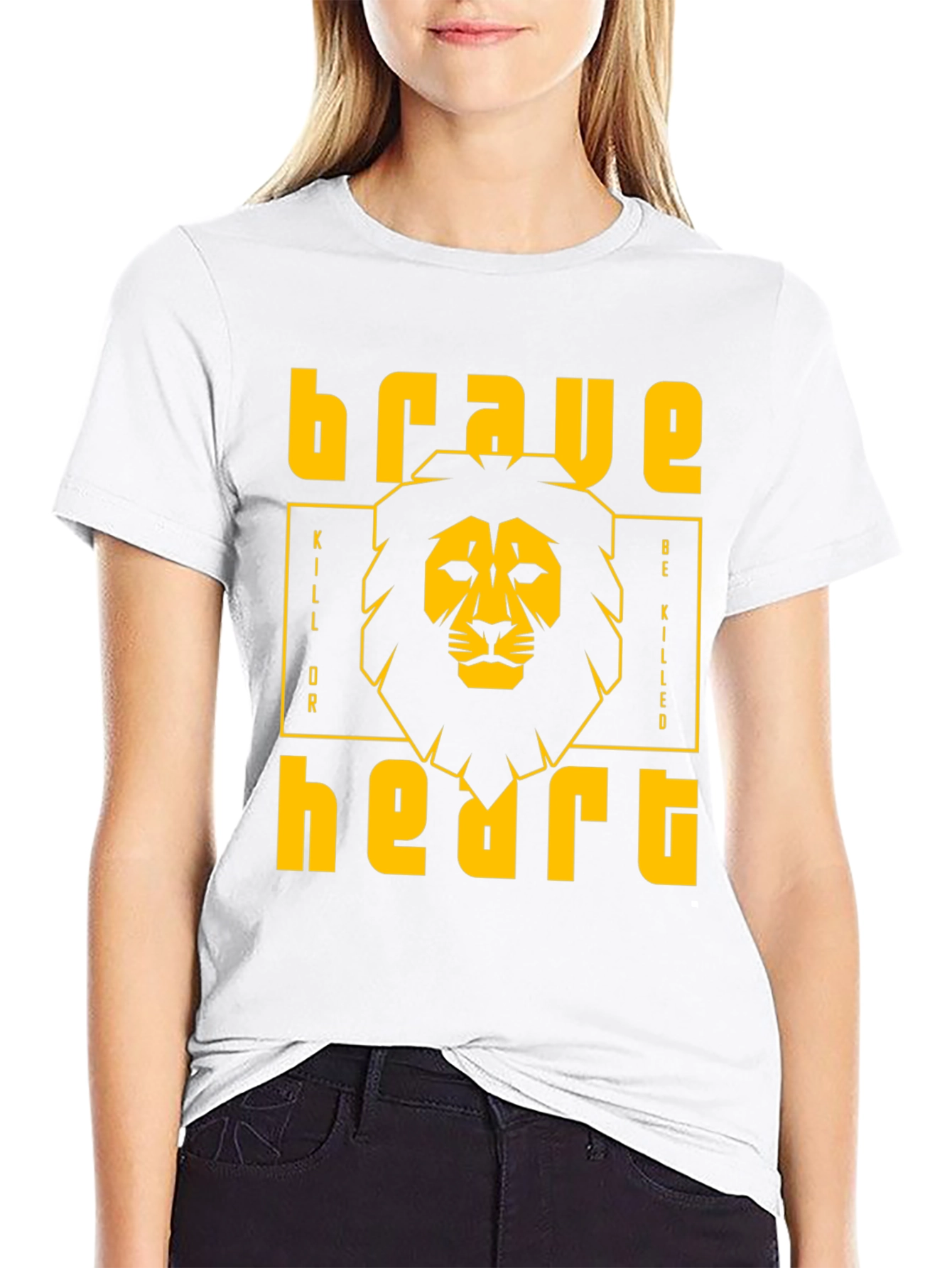 Brave Heart Graphic Print Tee